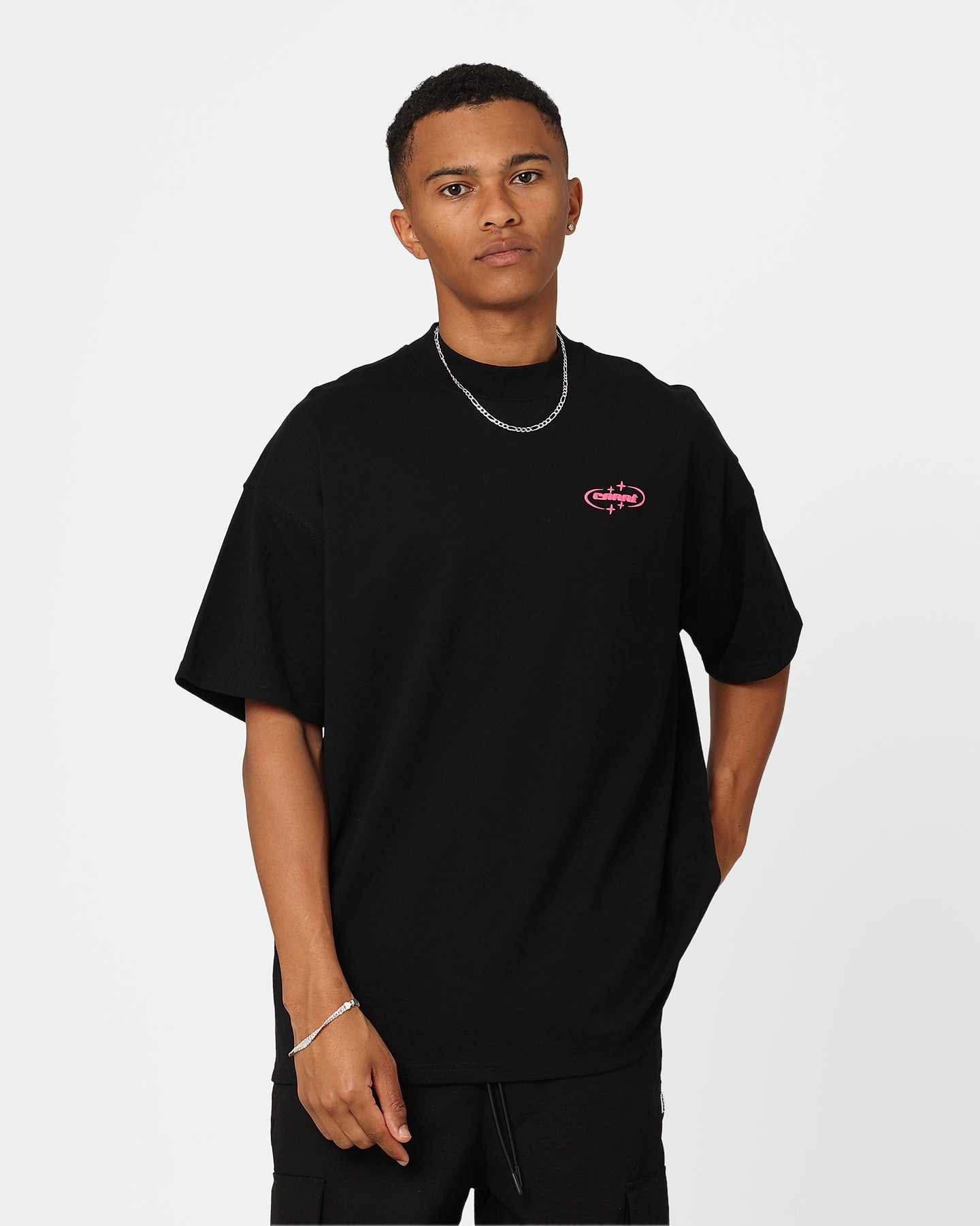 Feminine Appeal Carre 2K Heavyweight Oversized T-Shirt Black