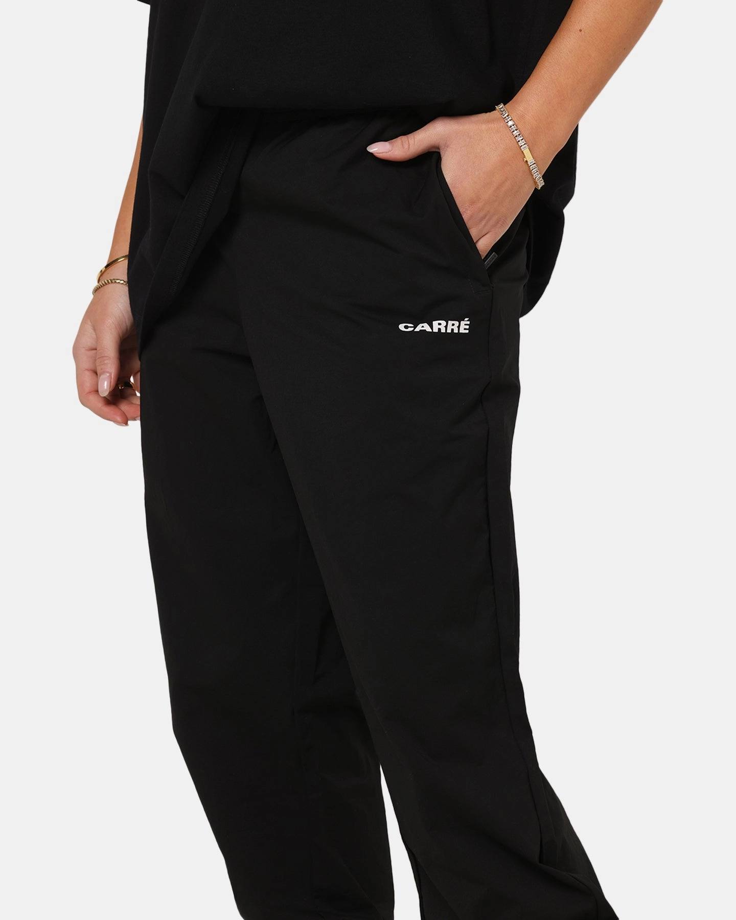 Carre All Star Joggers Black No Frills Fit Relaxed Wear