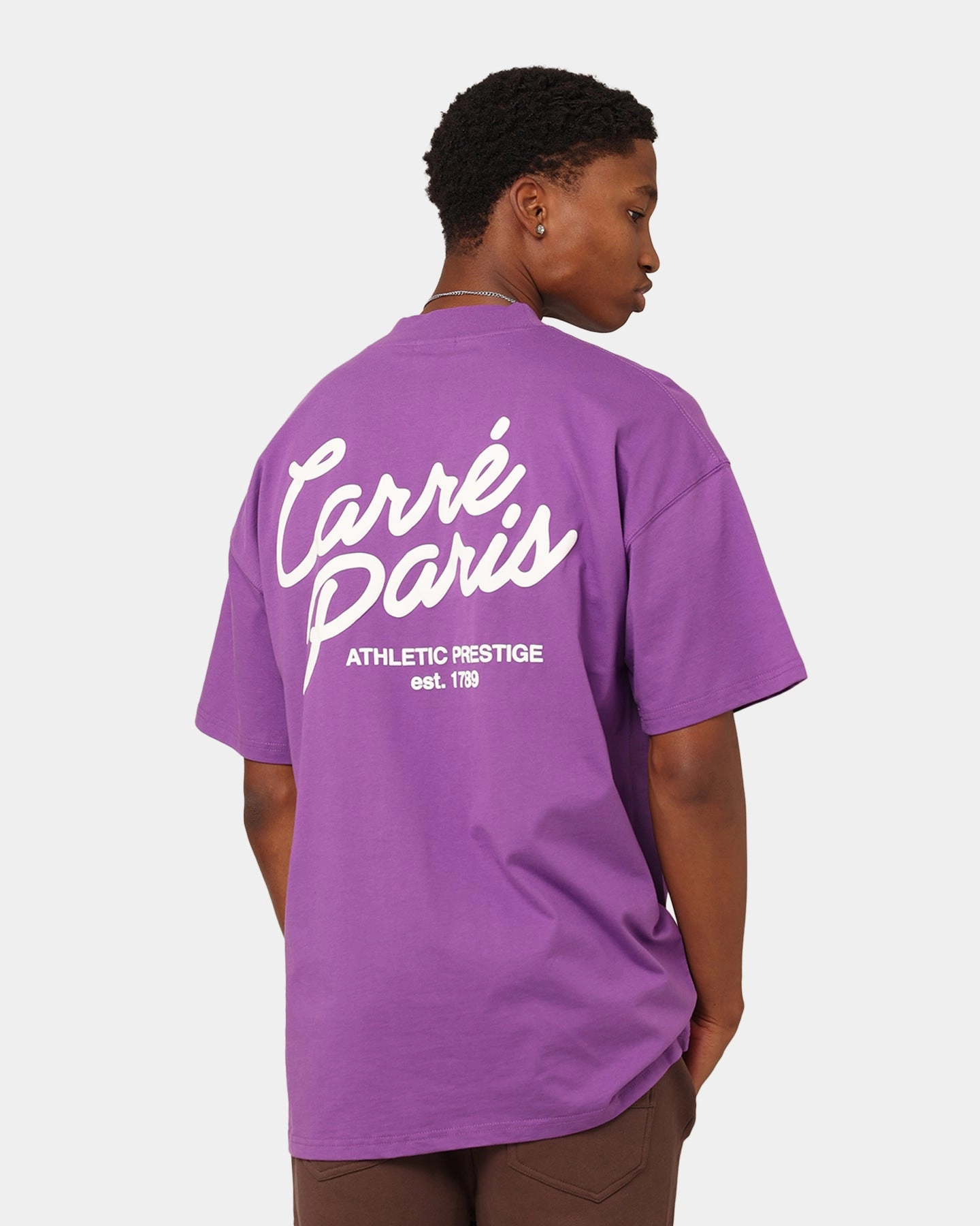 Carre Athletic Heritage Oversized T-Shirt Purple Fashion Ready
