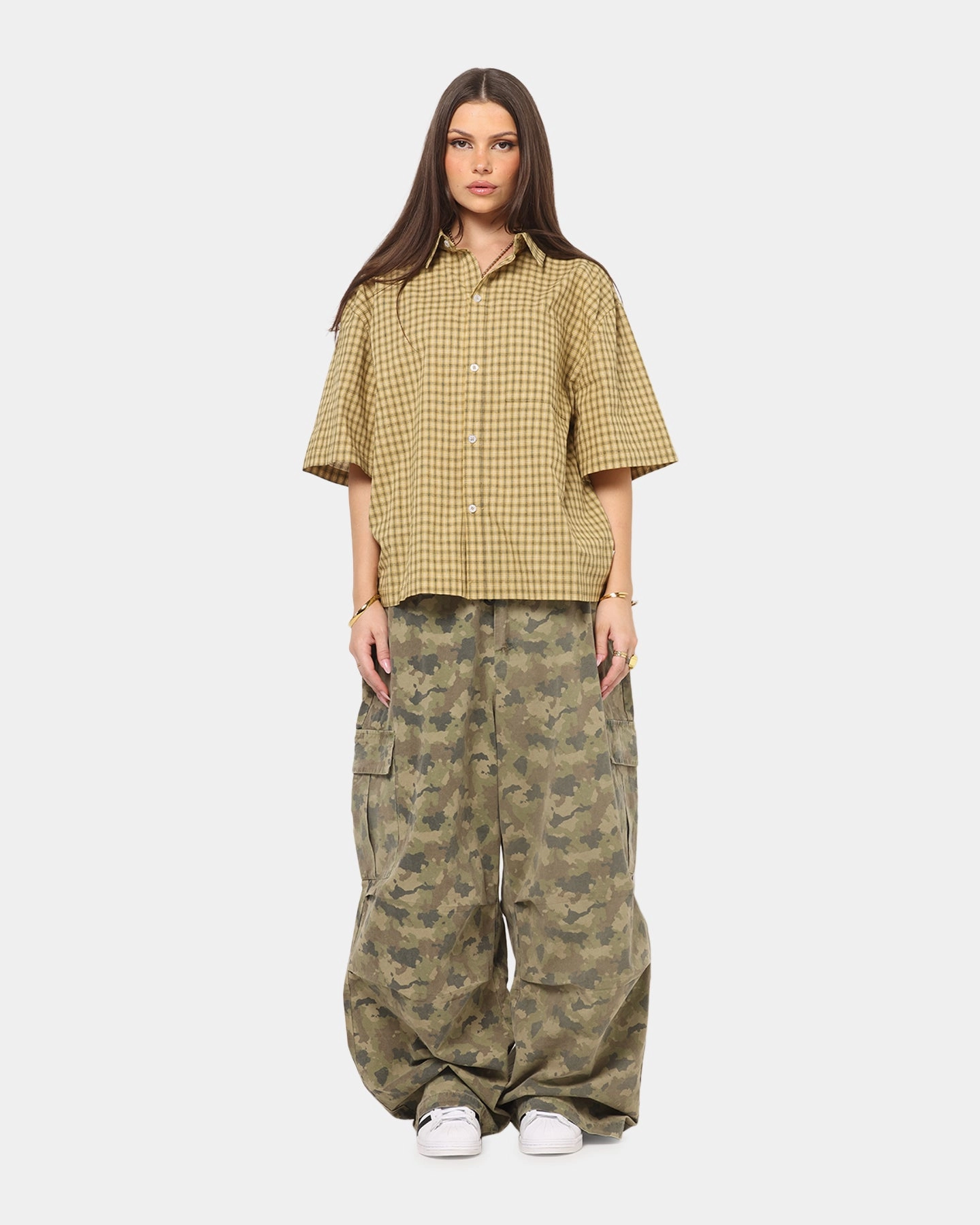 Carre Baggy Cargo Pants Camo Active Flex Flexible Waist