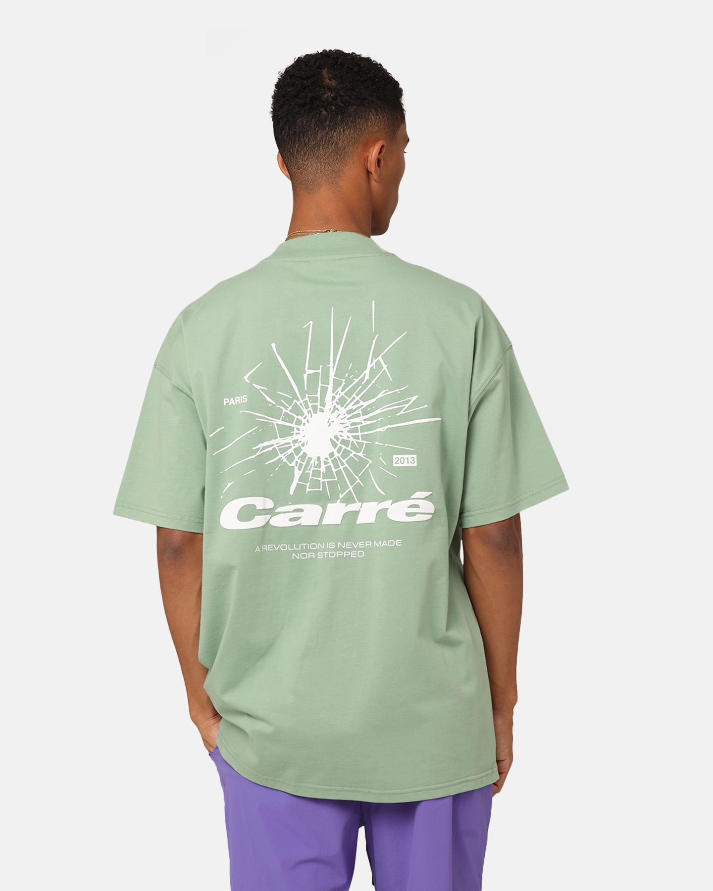Washable fabric Carre Blast Oversized T-Shirt Green