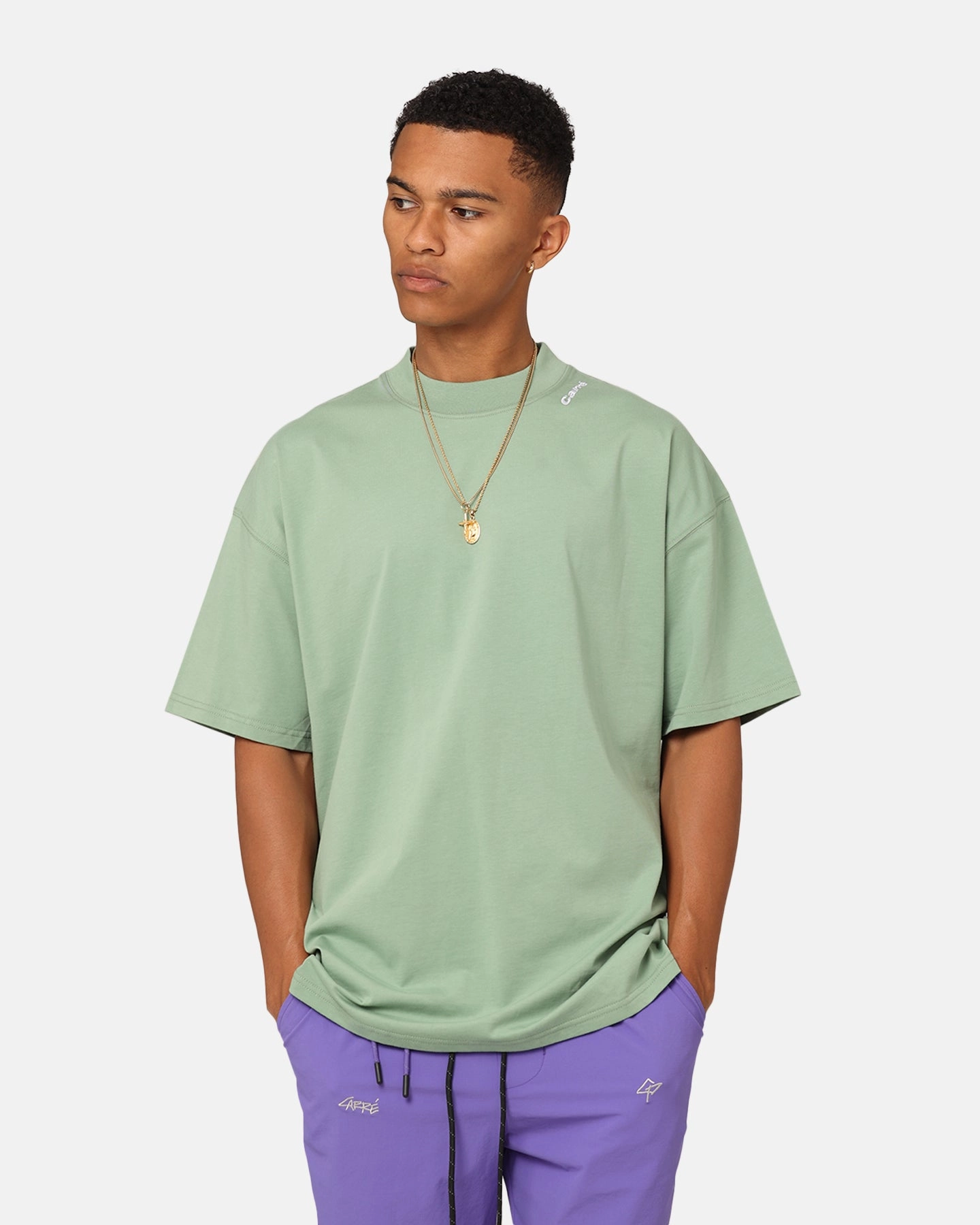 Sleep Vintage Look Carre Blast Oversized T-Shirt Green
