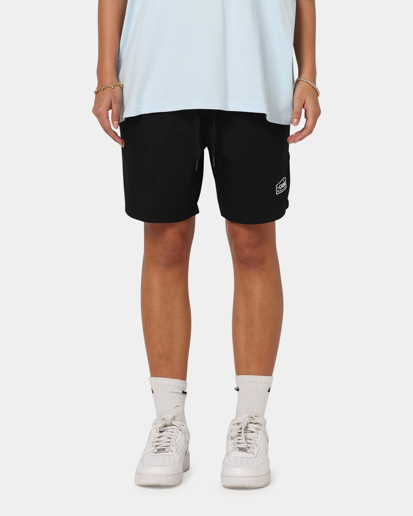 Carre Block Star Beach Shorts Black Chilly Wear