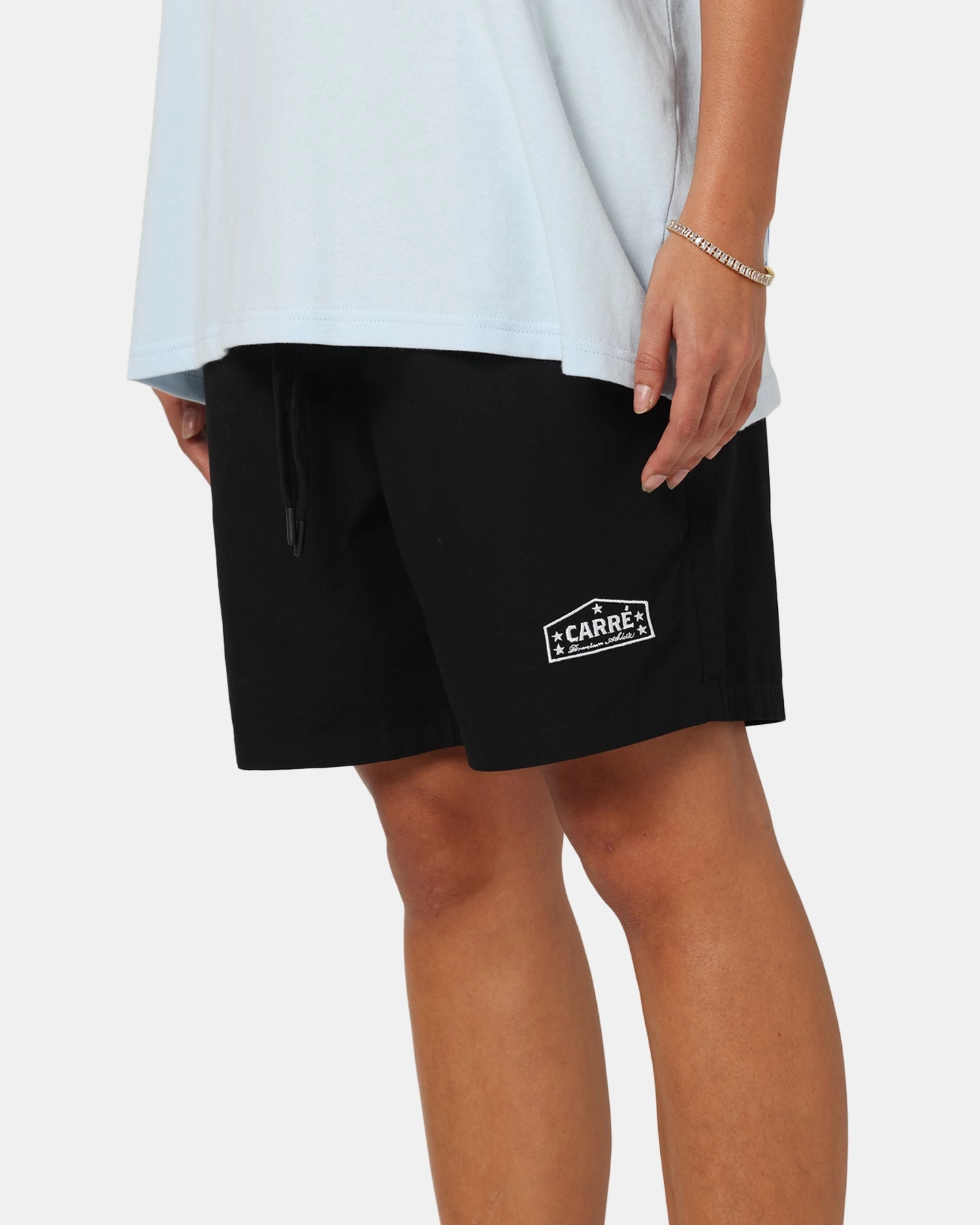 Sport Layer Smart Layering Carre Block Star Beach Shorts Black