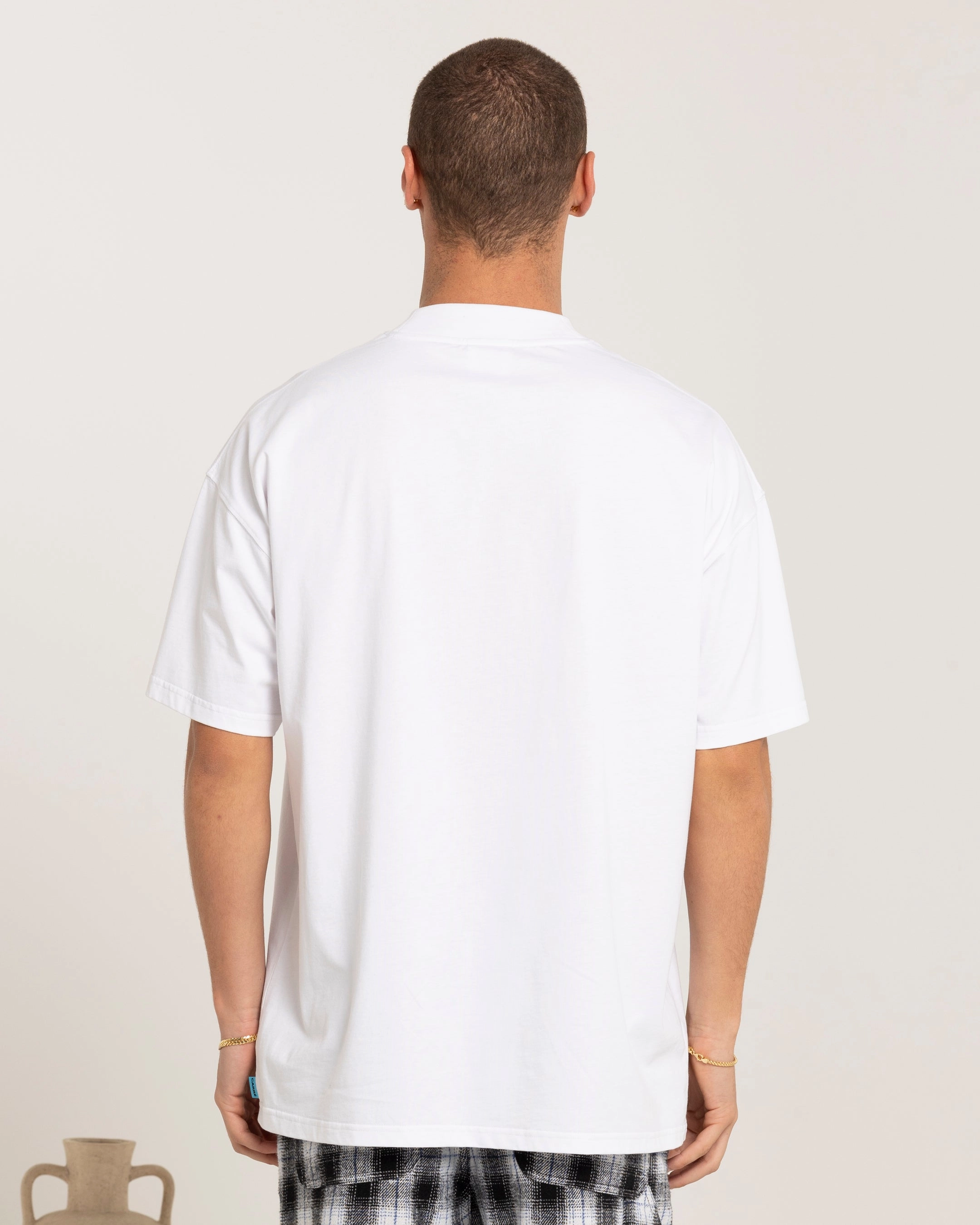 Layering Comfort Fashionable Carre Brave Oversized T-Shirt White