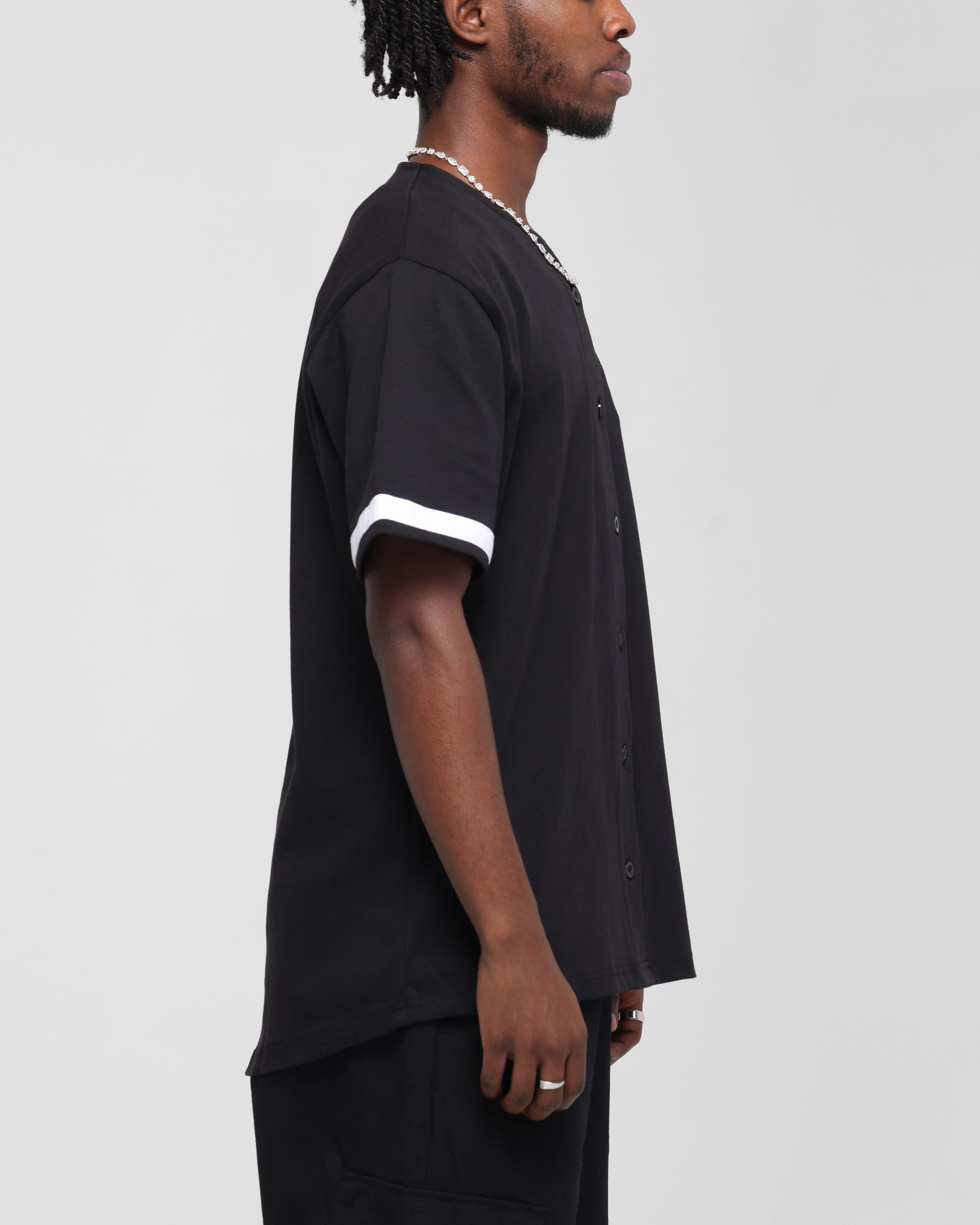 Eco Friendly Recycled Material Carre C-Star Baseball Jersey Black