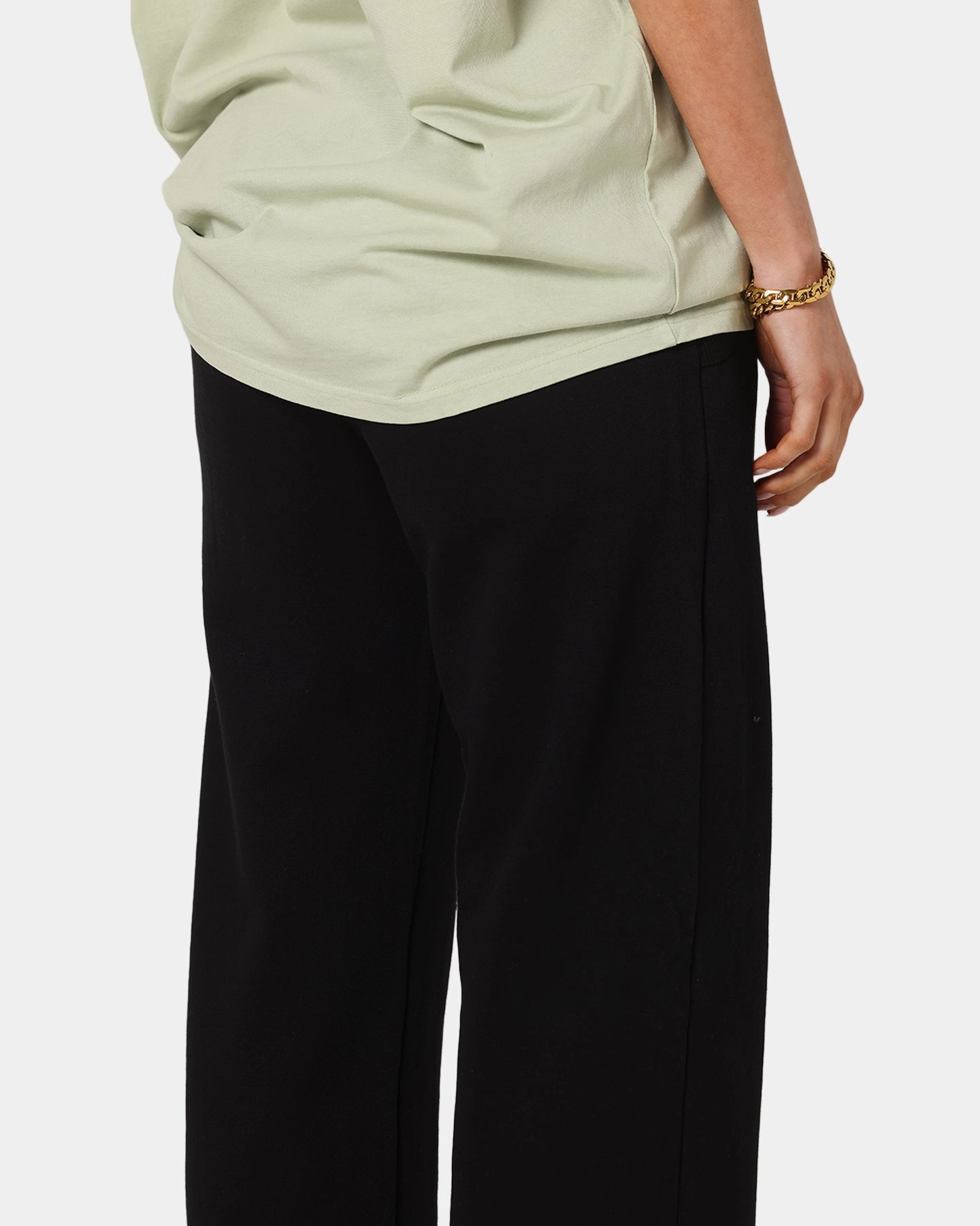 Casual Chic Look Active Design Carre C-Star Line Pants Black