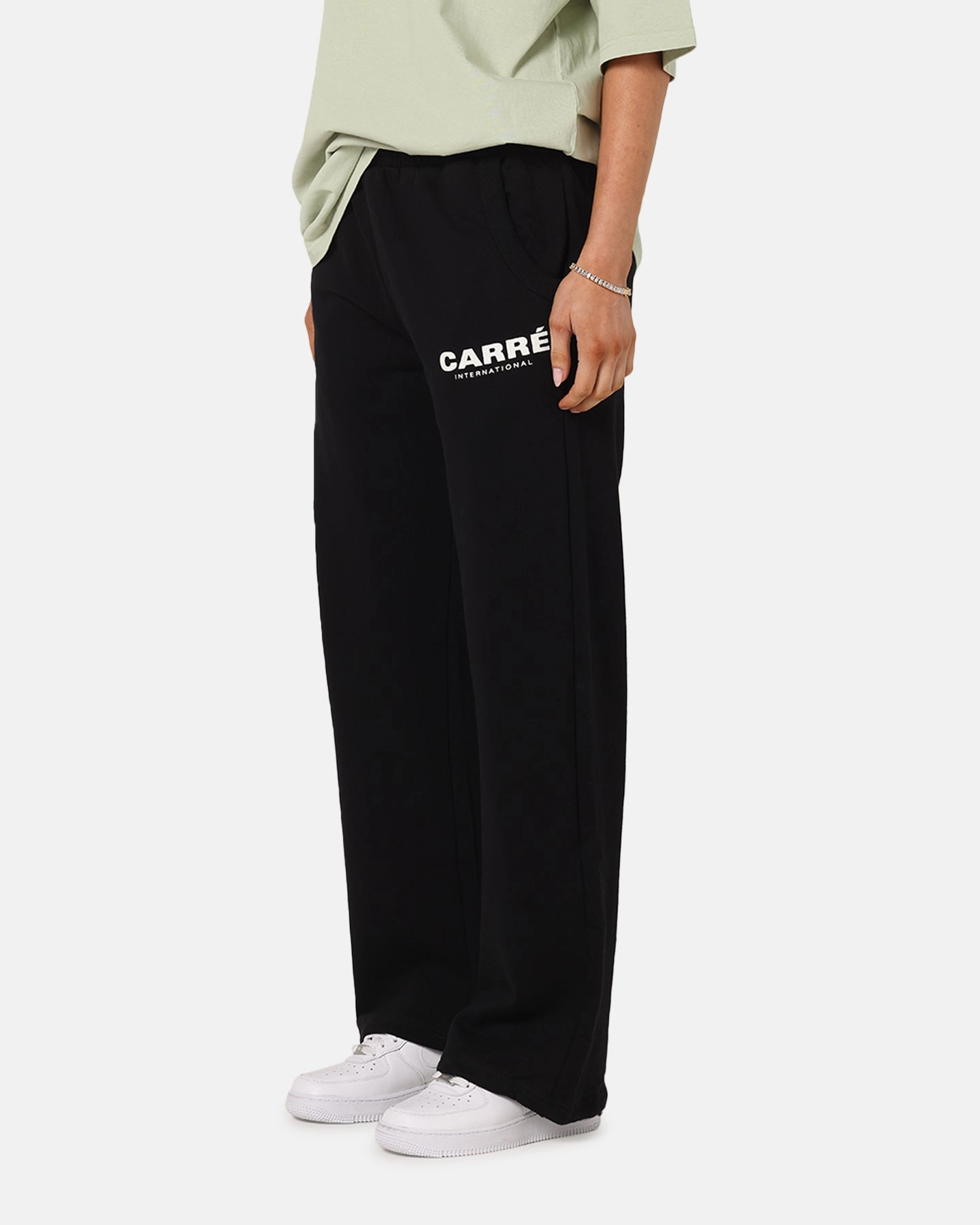 ReflectiveAccentDetails Carre C-Star Line Pants Black