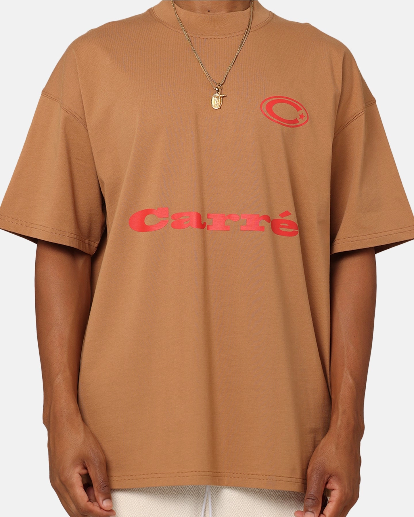 Carre C Star Oversized T-Shirt Tobacco NonIrritatingTags