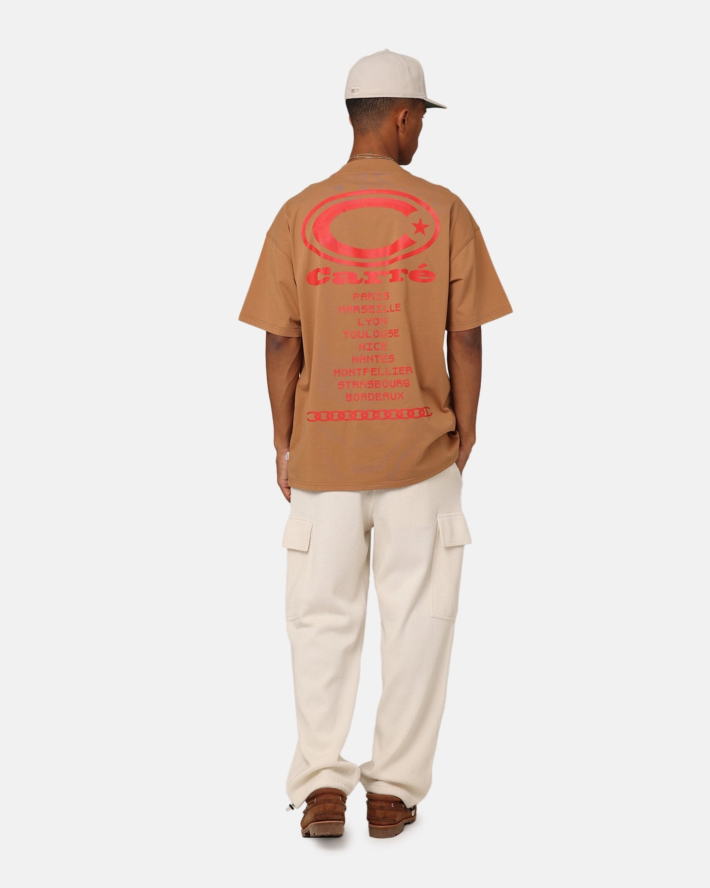 Carre C Star Oversized T-Shirt Tobacco Reinforced Hemline Easy Care