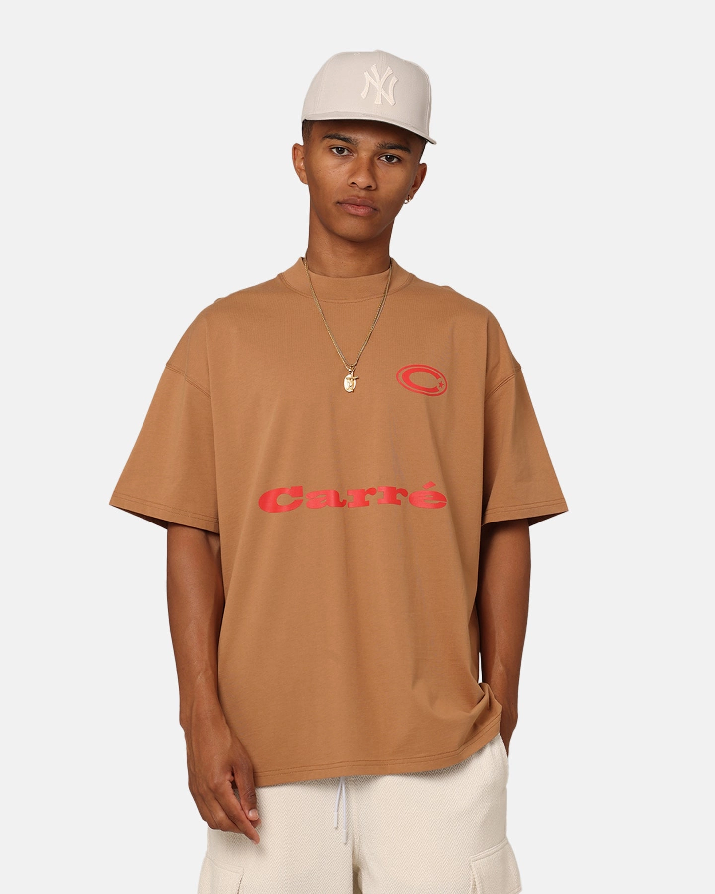 Carre C Star Oversized T-Shirt Tobacco EasyCareFinish Oversized Cut