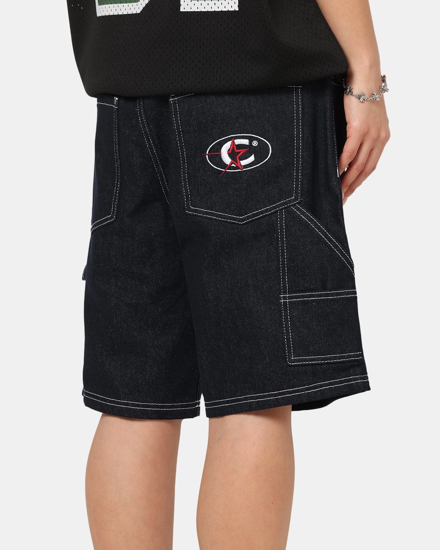 Carre Carpenter Jorts Indigo Denim Slim Wear Design Sporty Fit Design