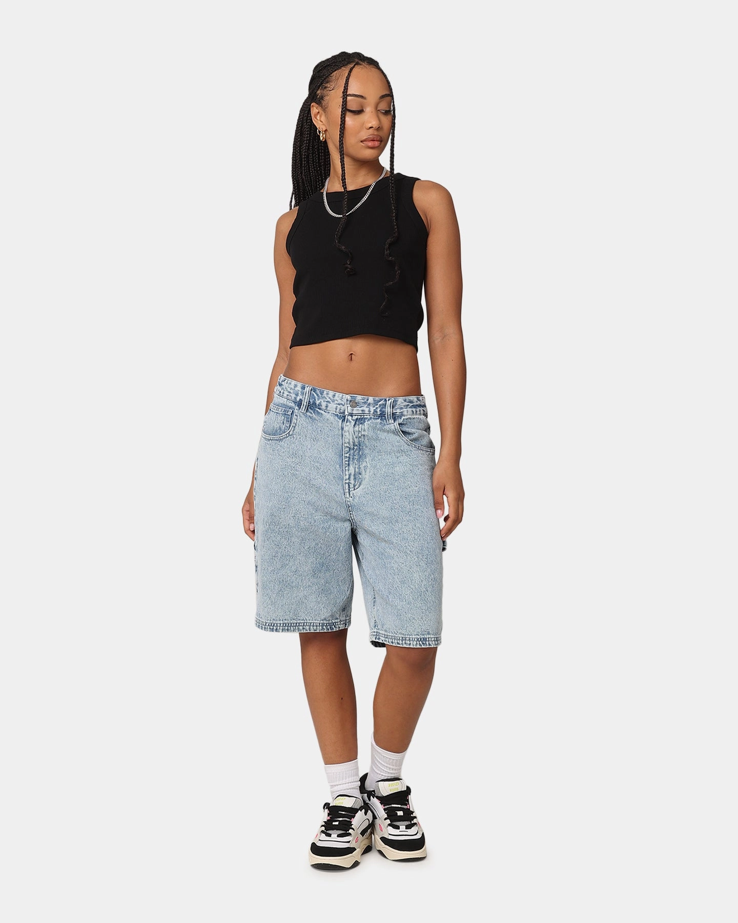 Timeless Style Unisex style Carre Carpenter Jorts Light Blue Denim