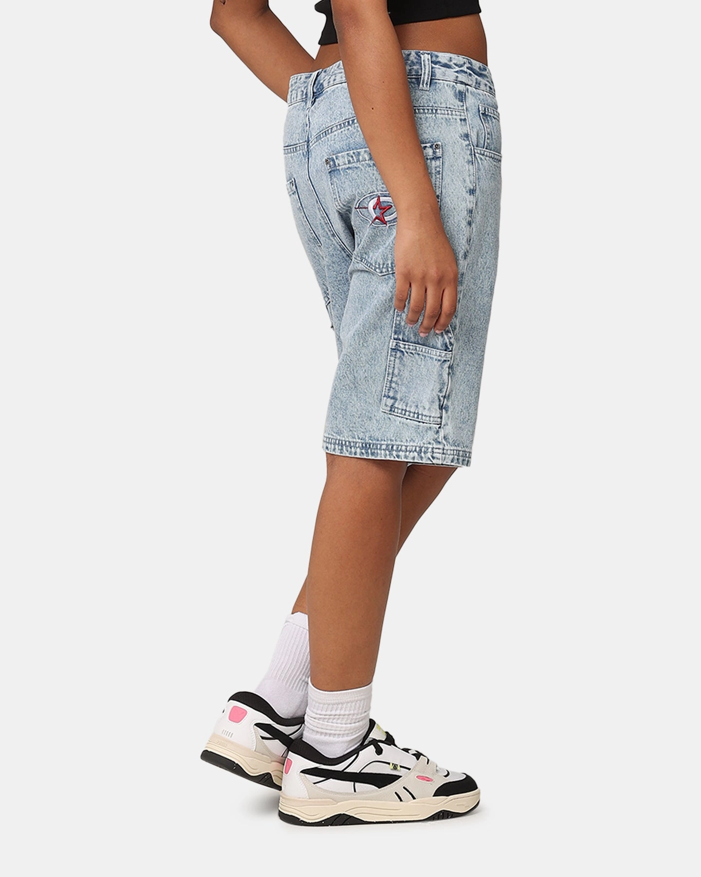 Light support Carre Carpenter Jorts Light Blue Denim