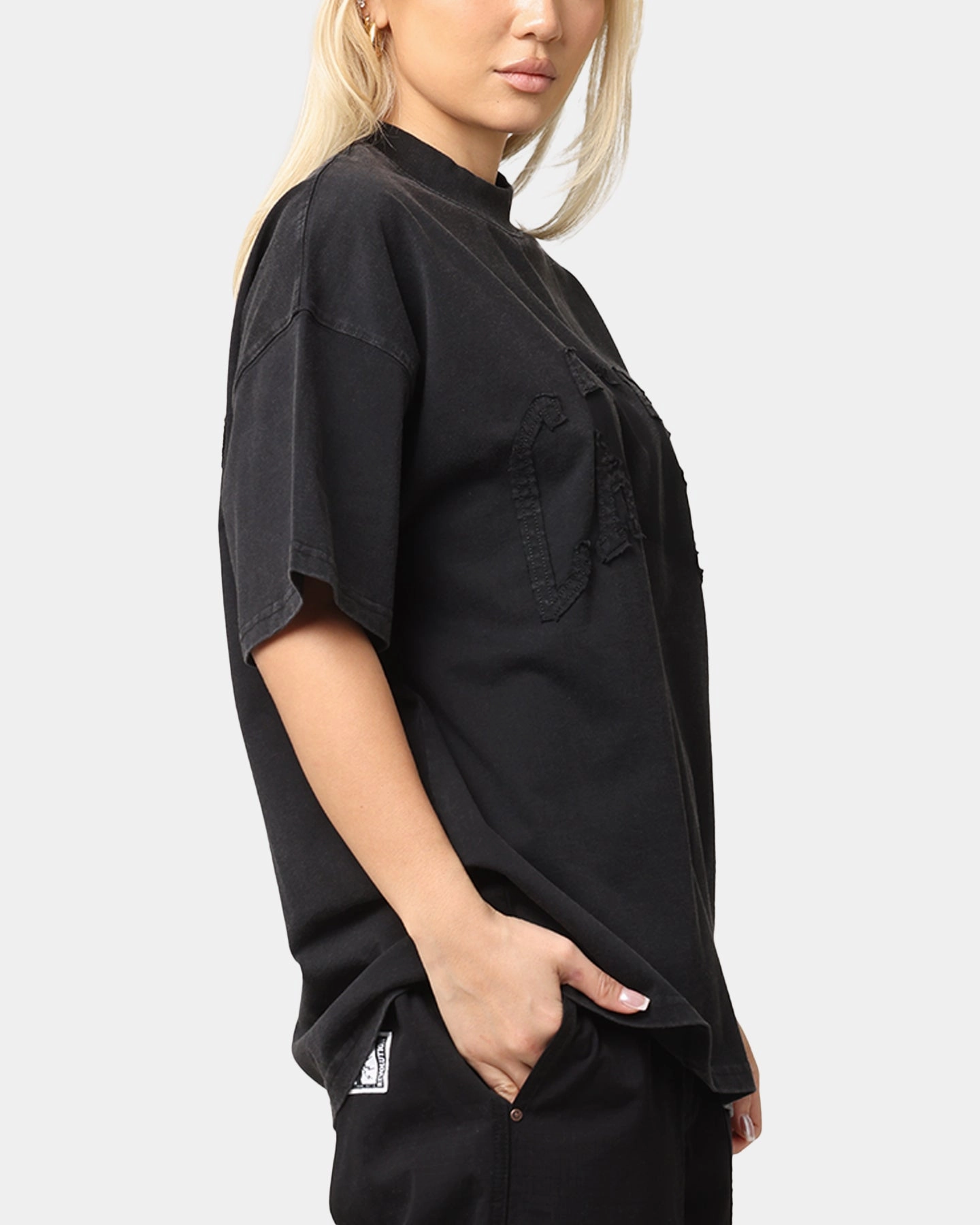 LowImpact Manufacturing Carre Con-Star Oversized T-Shirt Washed Black