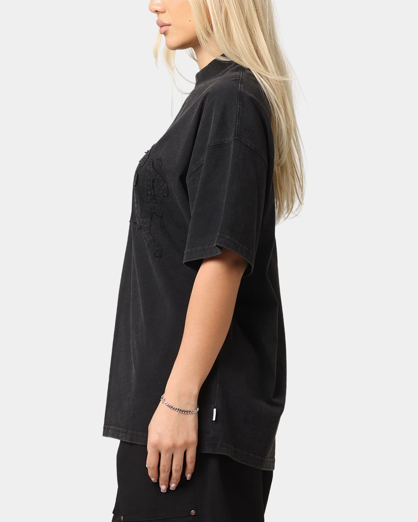 Carre Con-Star Oversized T-Shirt Washed Black Comfortable Weave