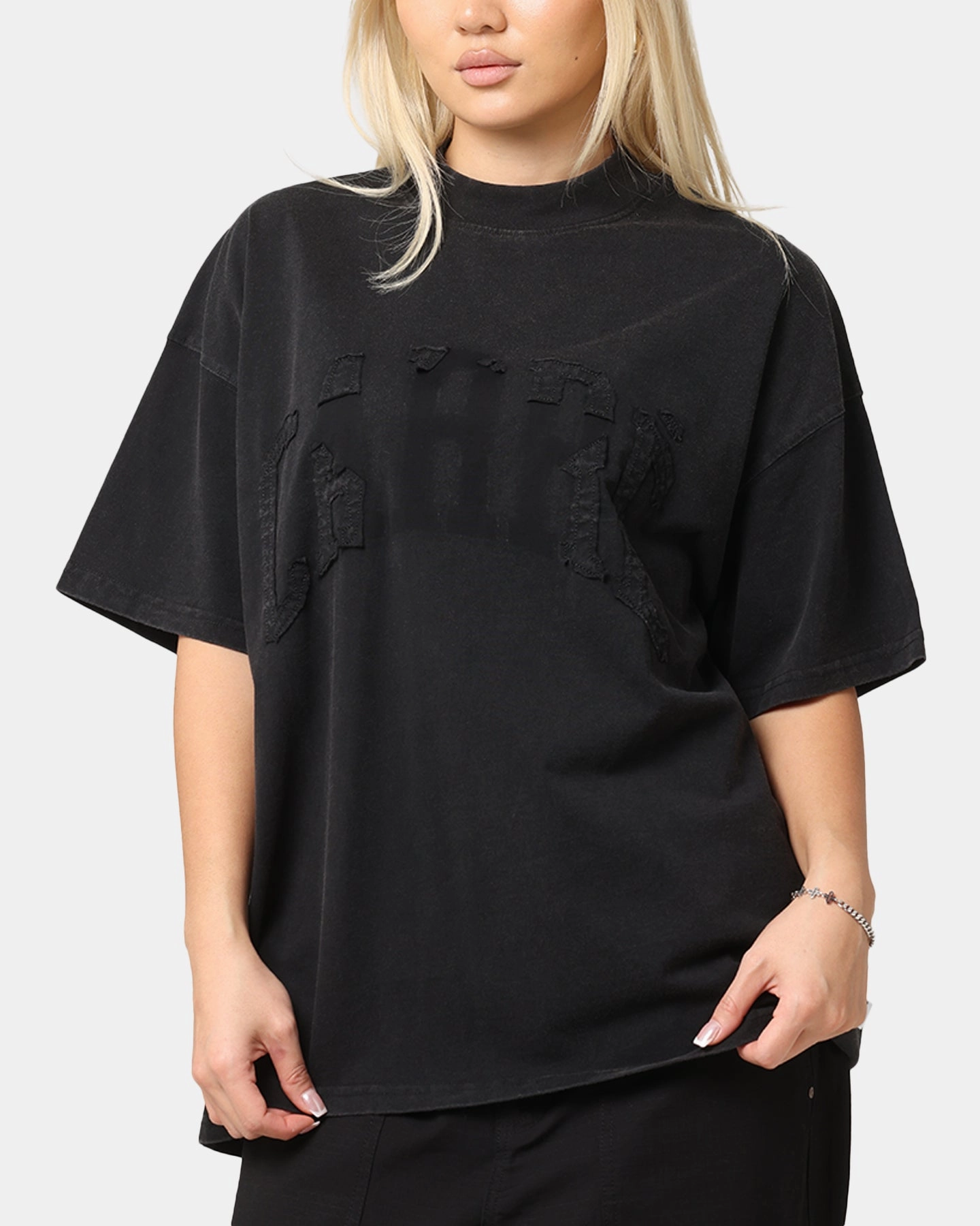 Stylish Details Carre Con-Star Oversized T-Shirt Washed Black