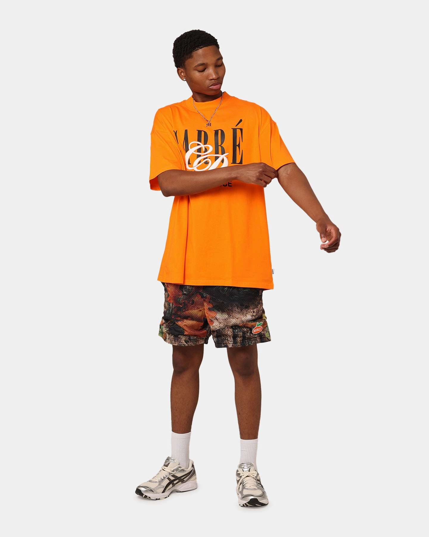 Chic Non-toxic Carre CP Team Oversized T-Shirt Orange