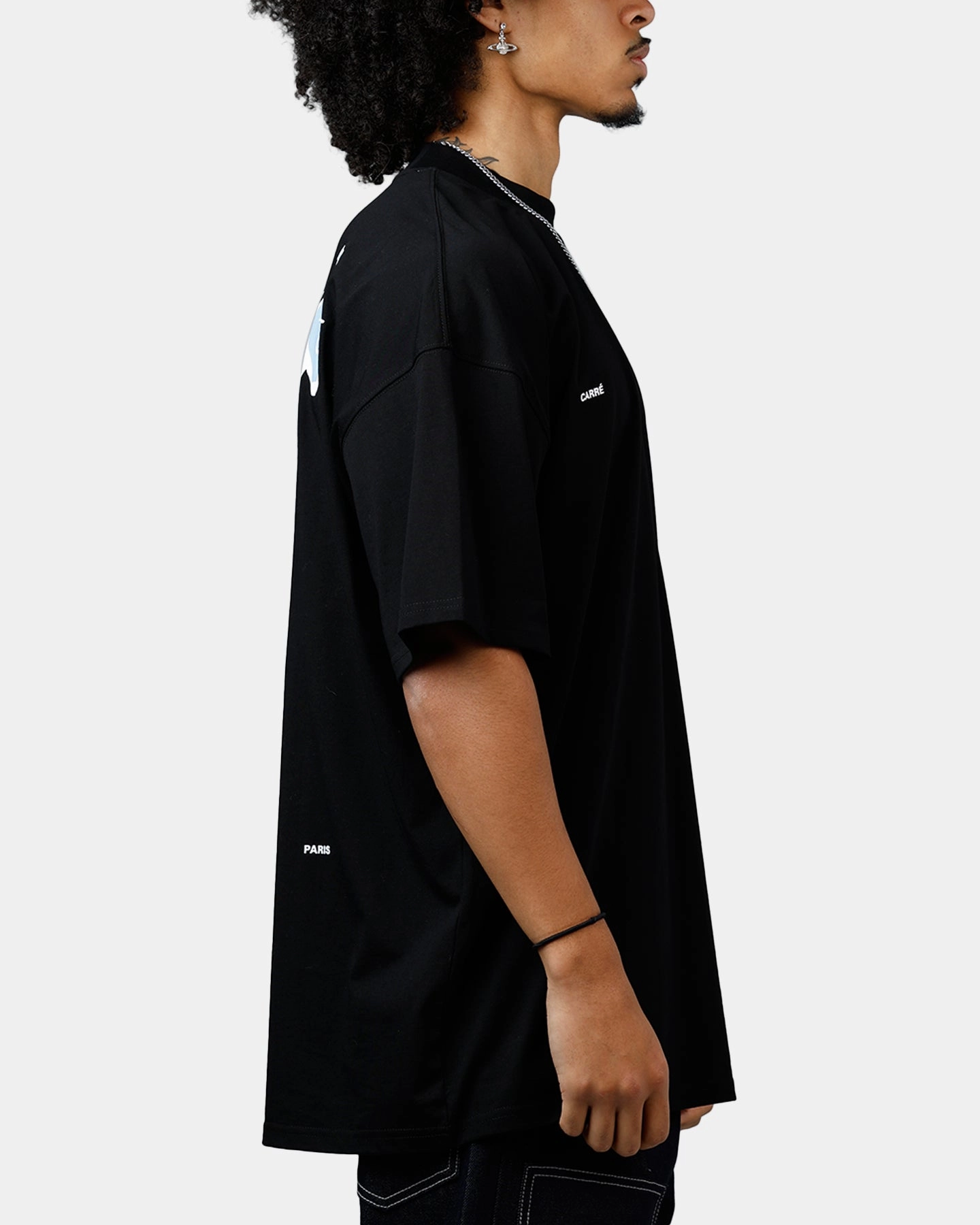 Chafe Free Armhole Classic Chic Carre Experience Oversized T-Shirt Black/Red