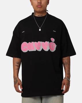 Carre Experienced Mock Oversized T-Shirt Black Non Irritating Collar