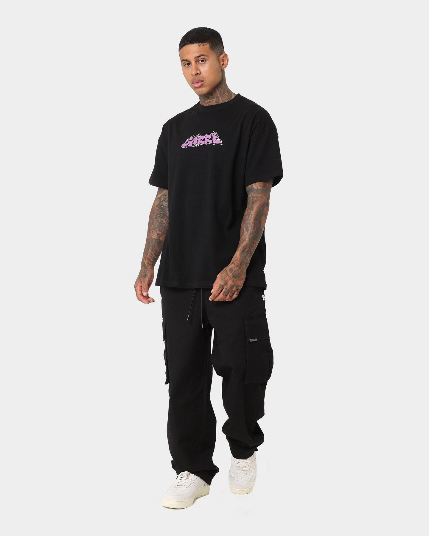 Carre Friend Oversized T-Shirt Black Durable Colorfast Finish Casual Outfit