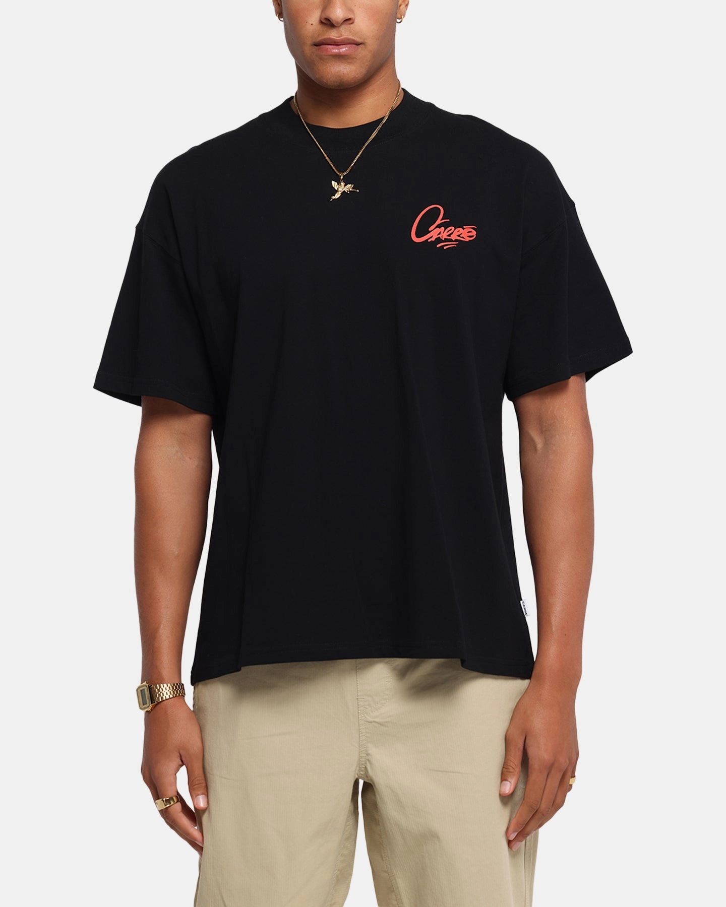 Fit for All Seasons Carre Graffiti Oversized Ringer T-Shirt Black/Red