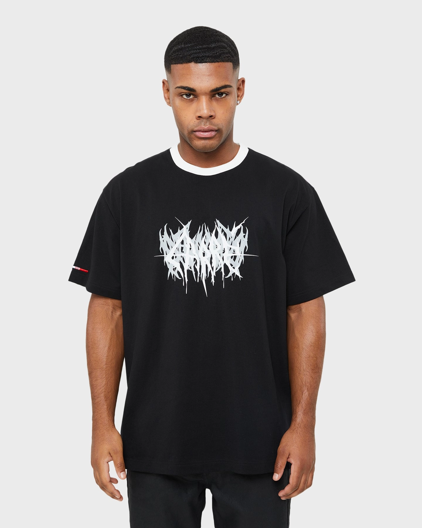 homecoming NonRestrictive Cut Carre Metalle Oversized T-Shirt Black/Off White