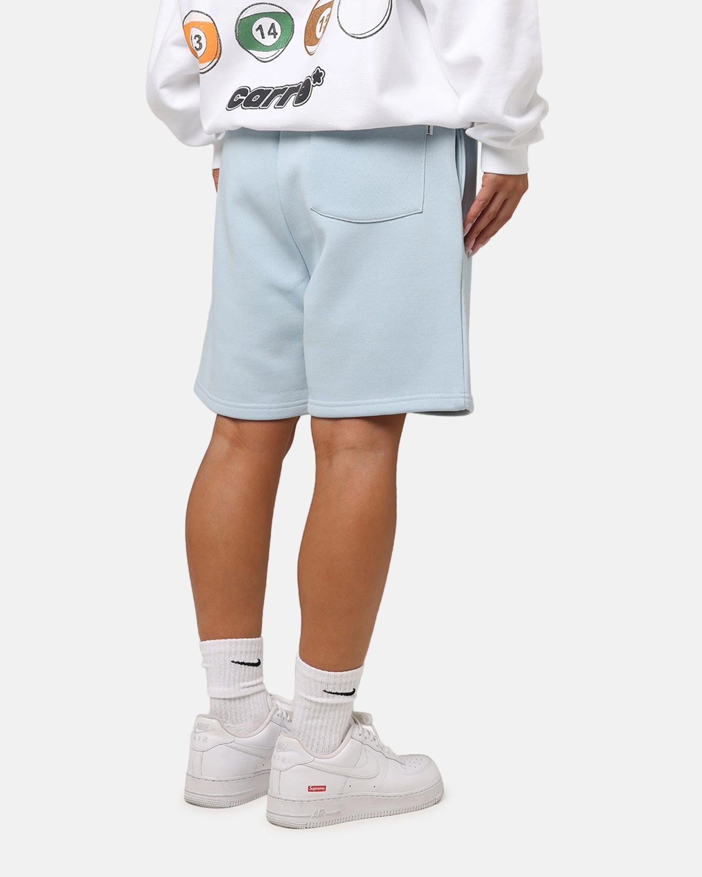 Essential Look AntiStaticFinish Carre Premium Essentials Sweat Shorts Baby Blue