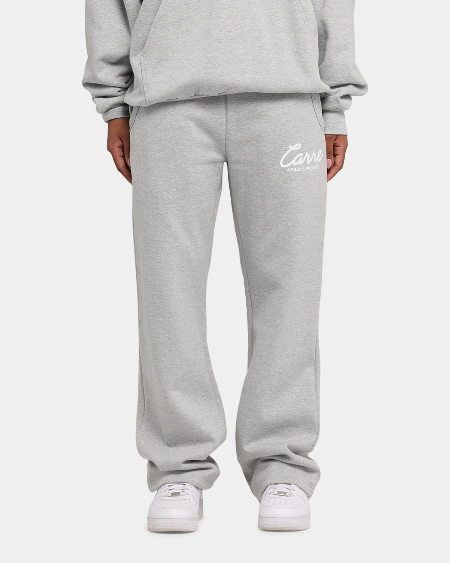 Quick Drying Tagless label Carre Prestige Script Sweatpants Grey Marle