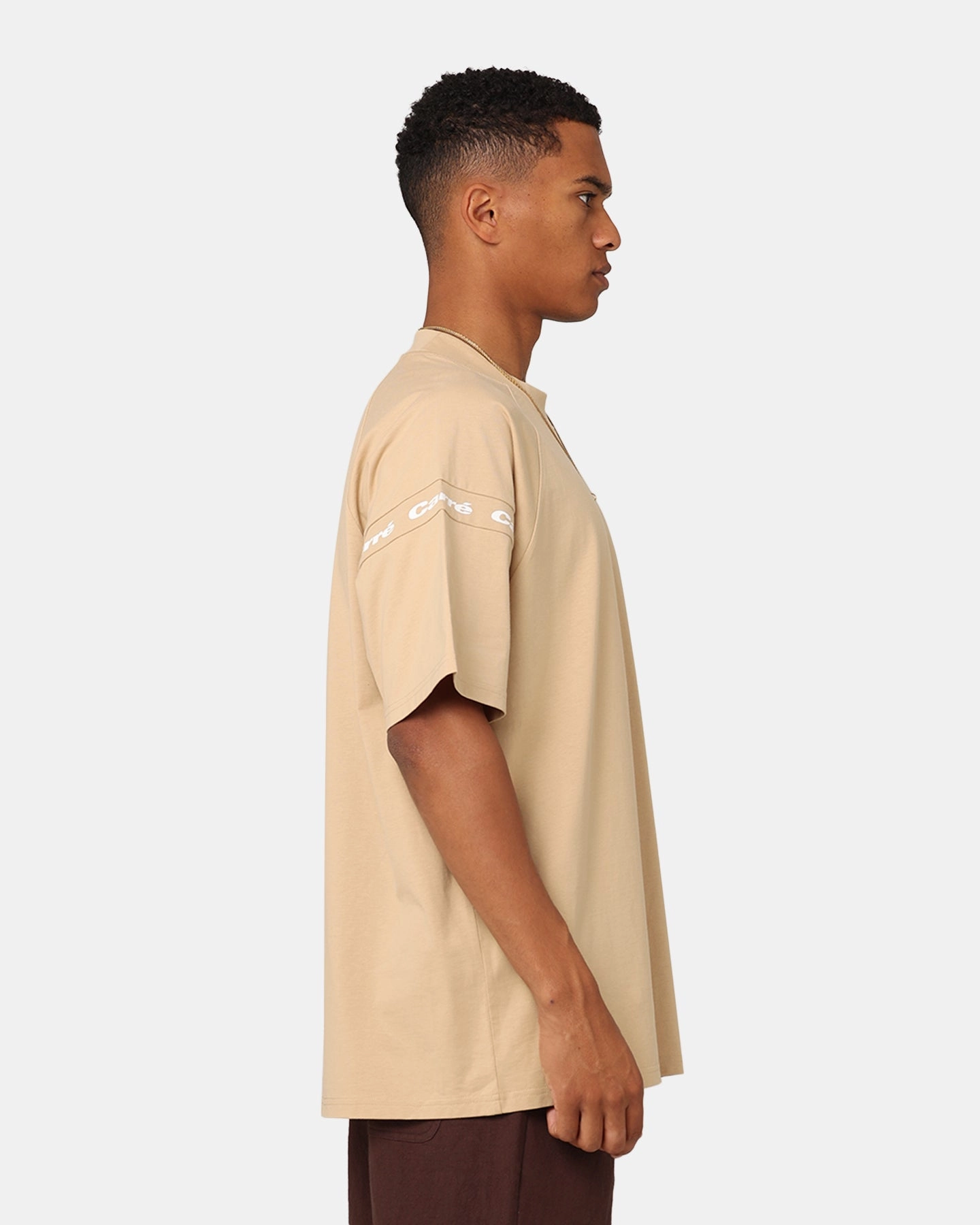 Carre Prime Oversized Raglan T-Shirt Stone Slim Fit Cut Travel Style Trend