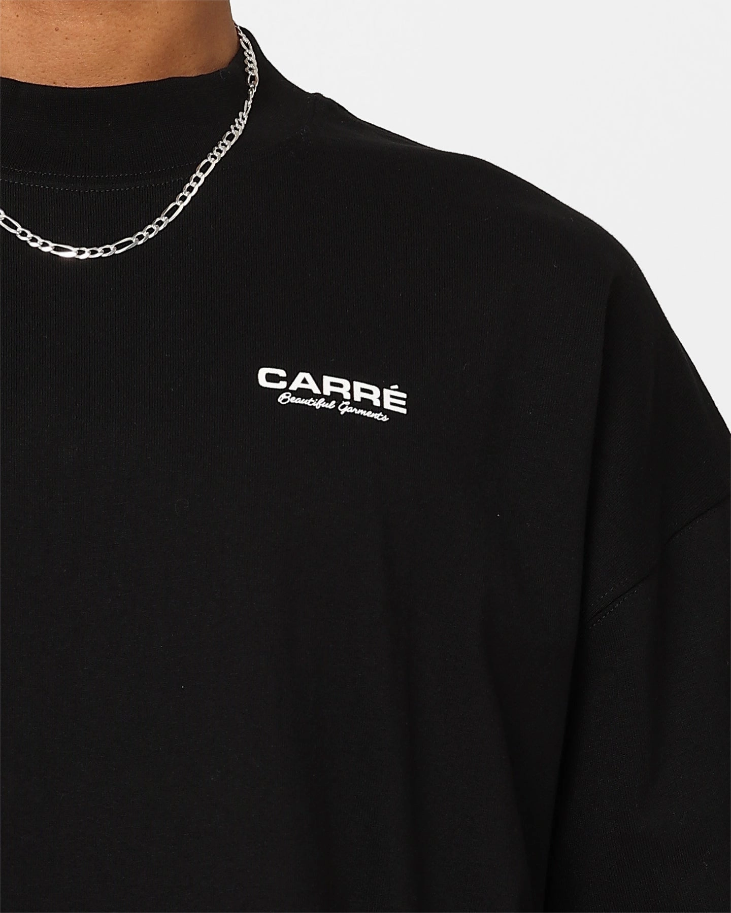 Carre RBG Heavyweight Oversized T-Shirt Black Linen blend Flattering Shape