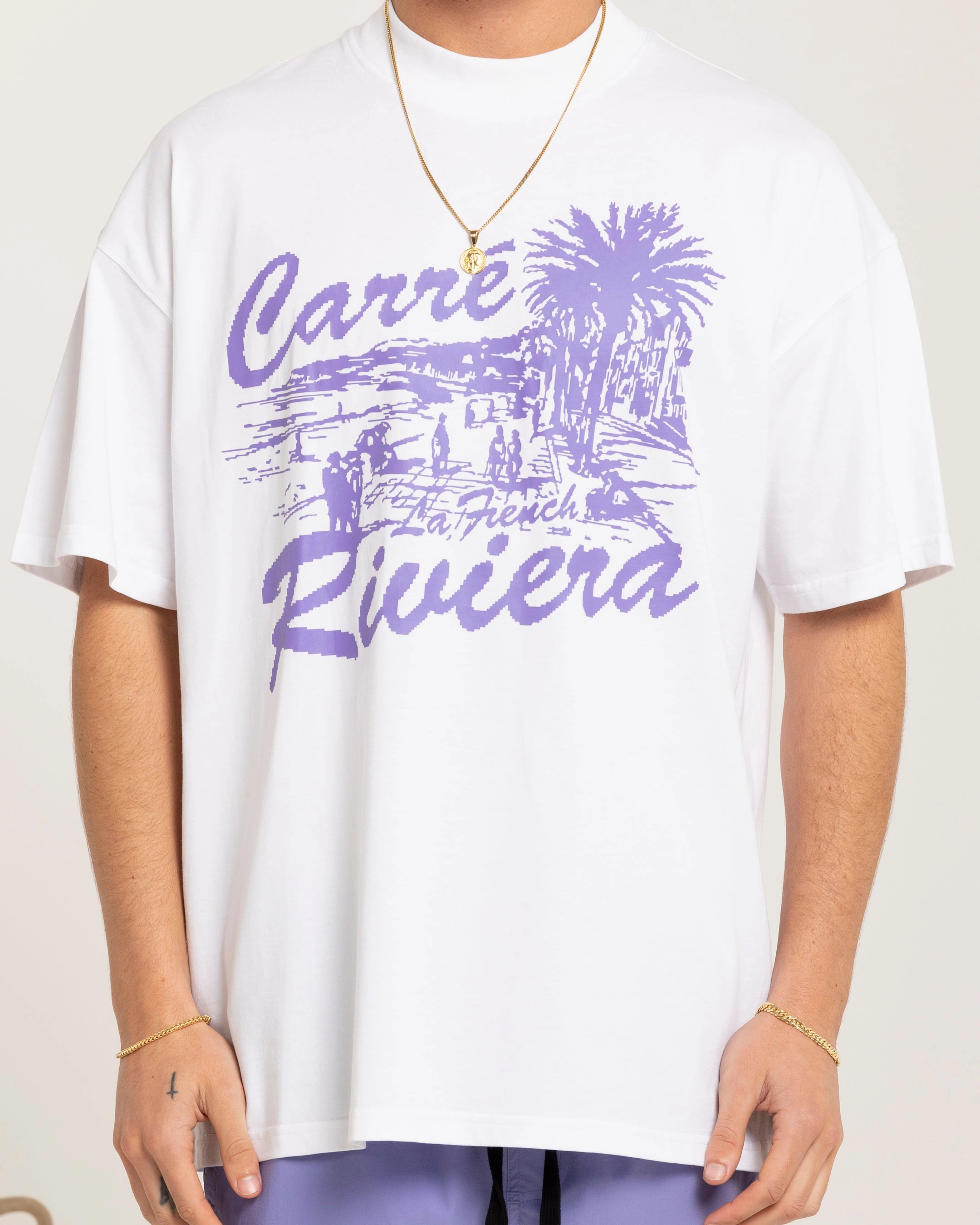 Floral freshness Carre Riviera Oversized T-Shirt White