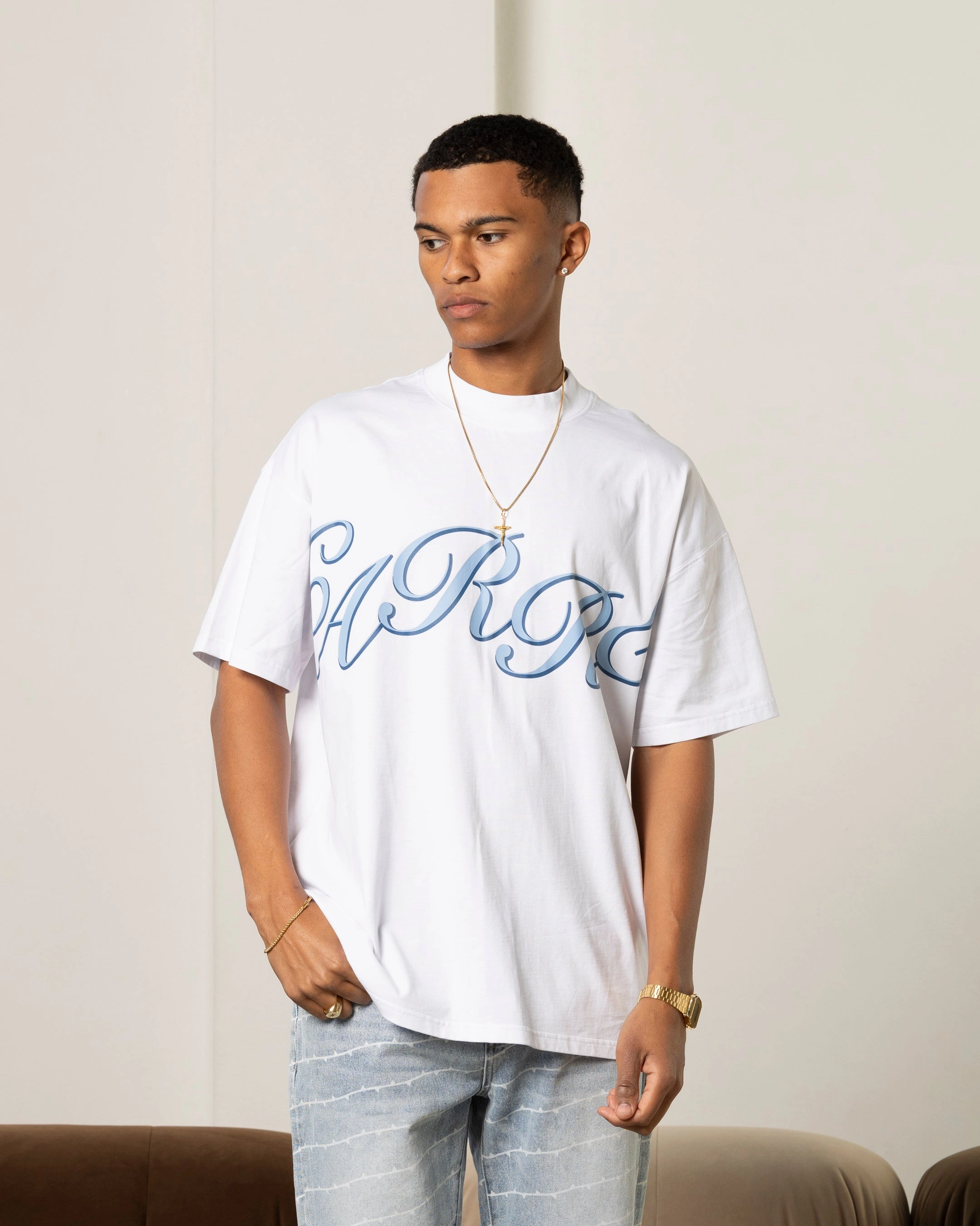 Carre Rolling Oversized T-Shirt White Casual Statement Classic Design