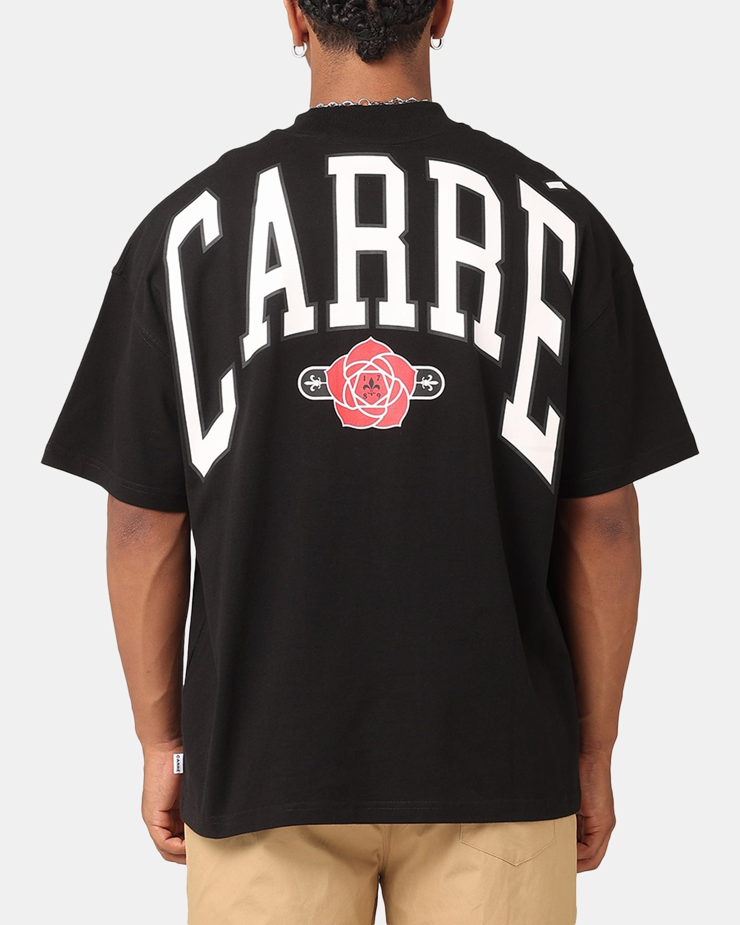 Carre Rose Oversized T-Shirt Black Holiday Trend Street Smart