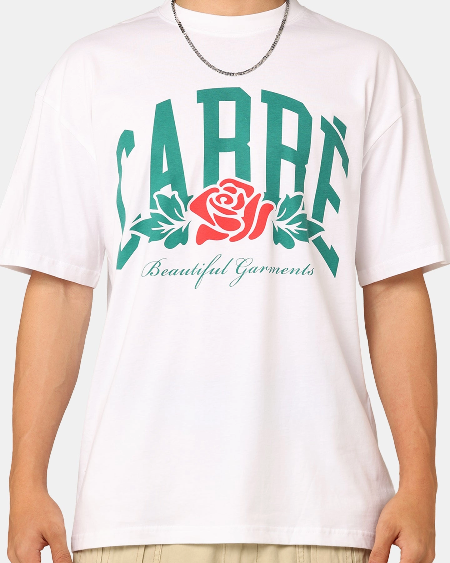 Carre Rosey Oversized T-Shirt White Active Trend Look Soft Brushed Finish