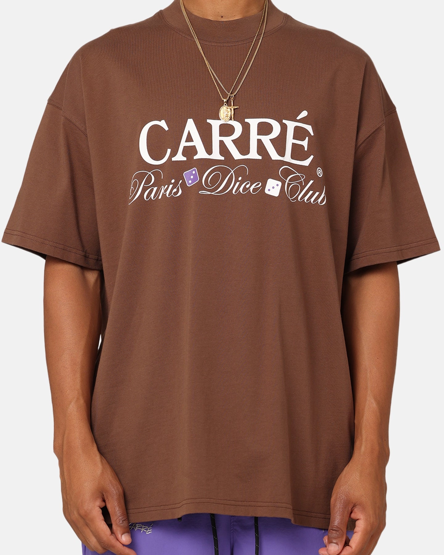 Carre Shooters Oversized T-Shirt Dark Brown quick dry