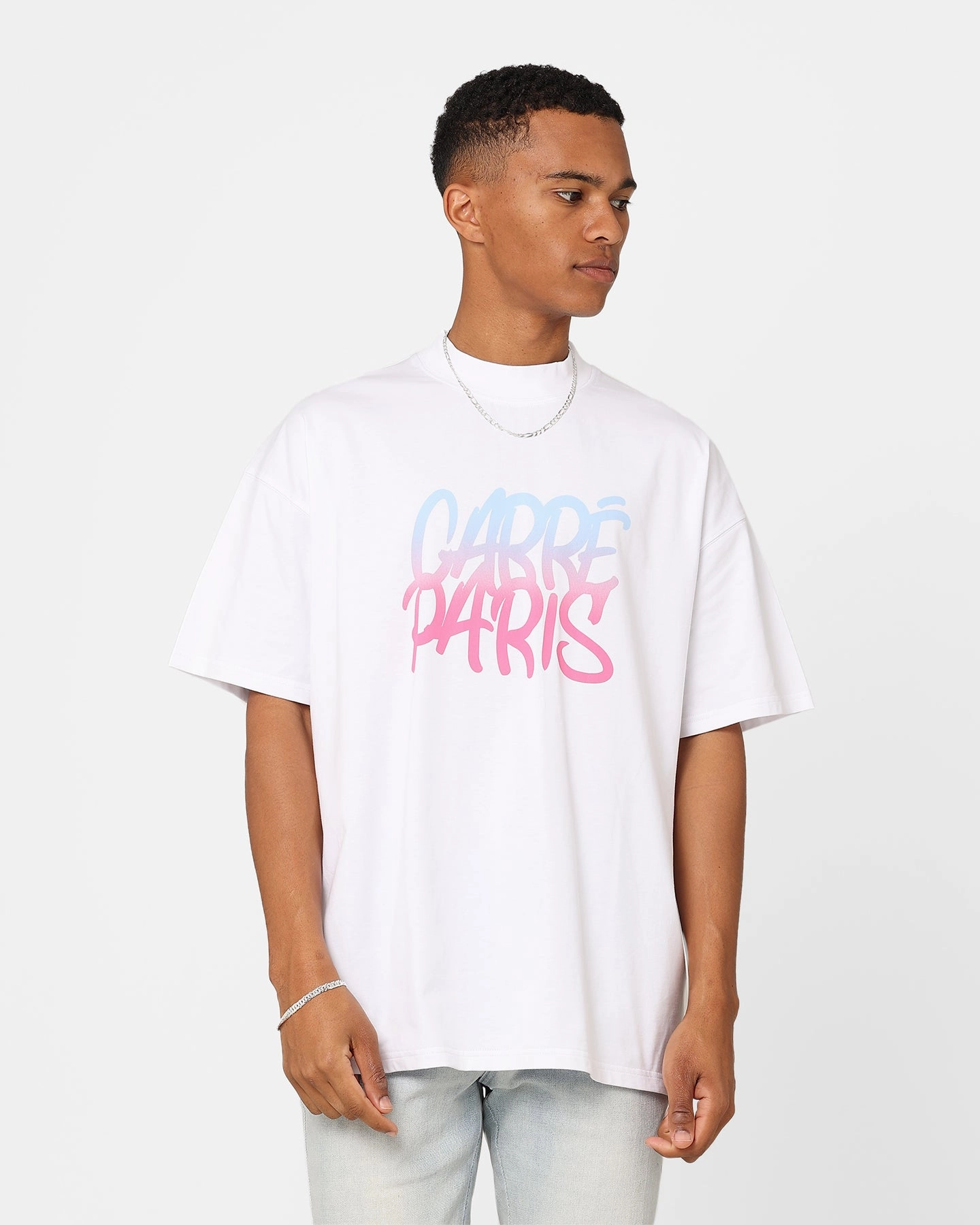 Carre Slap Oversized T-Shirt White Wedding Tagless Neckline