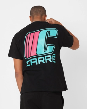 FadeResistantPrint Fresh Look Carre Speed Oversized T-Shirt Black