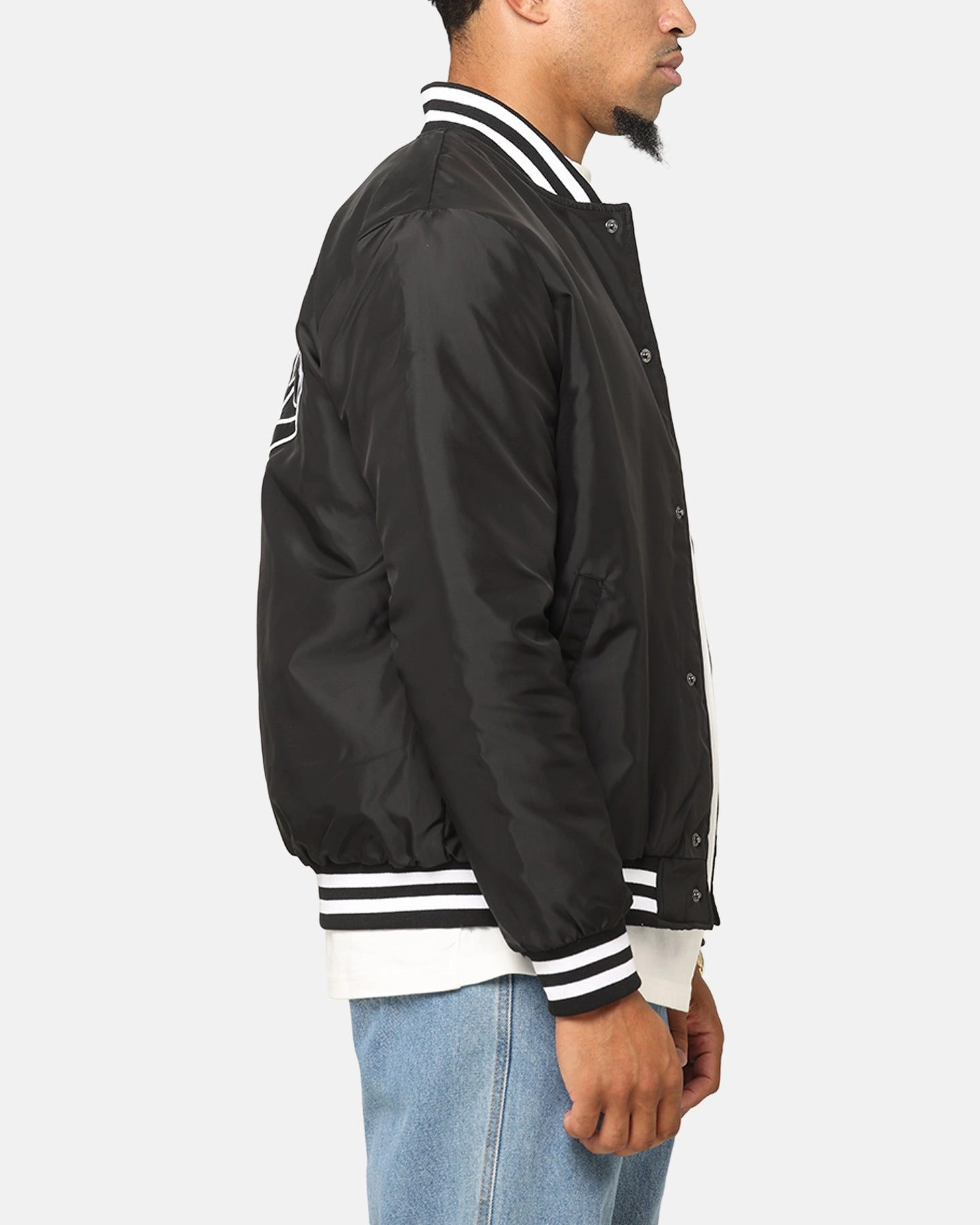 Announce Carre Team Puffer Varsity Jacket Black/White