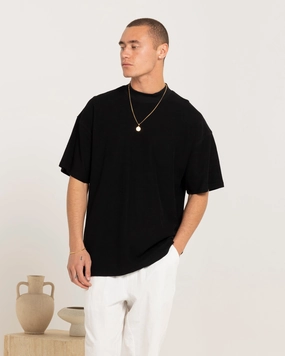 Playful Design Carre Terry Oversized T-Shirt Black