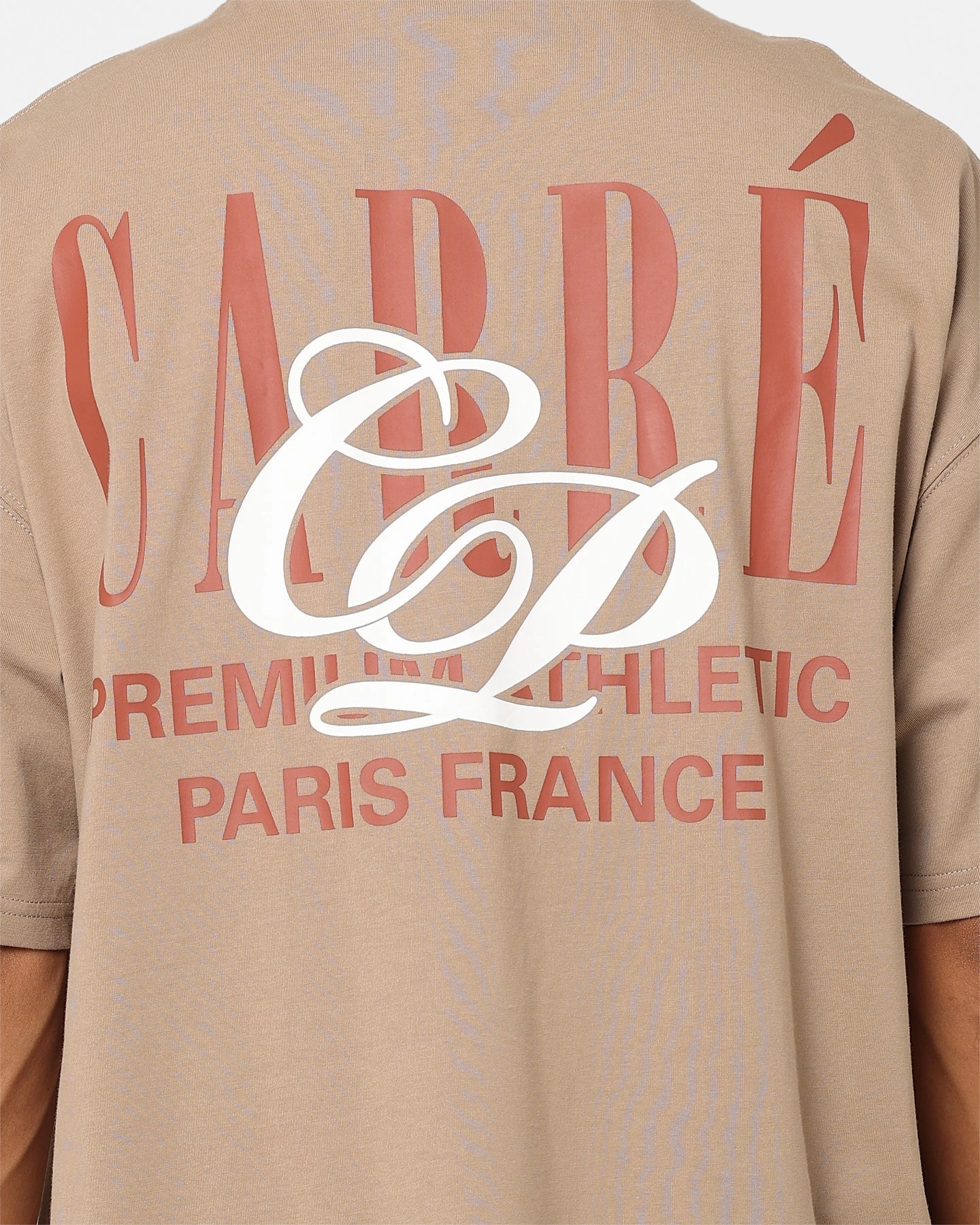 Carre TT Oversized T-Shirt Mocha Durable Color Retention futuristic