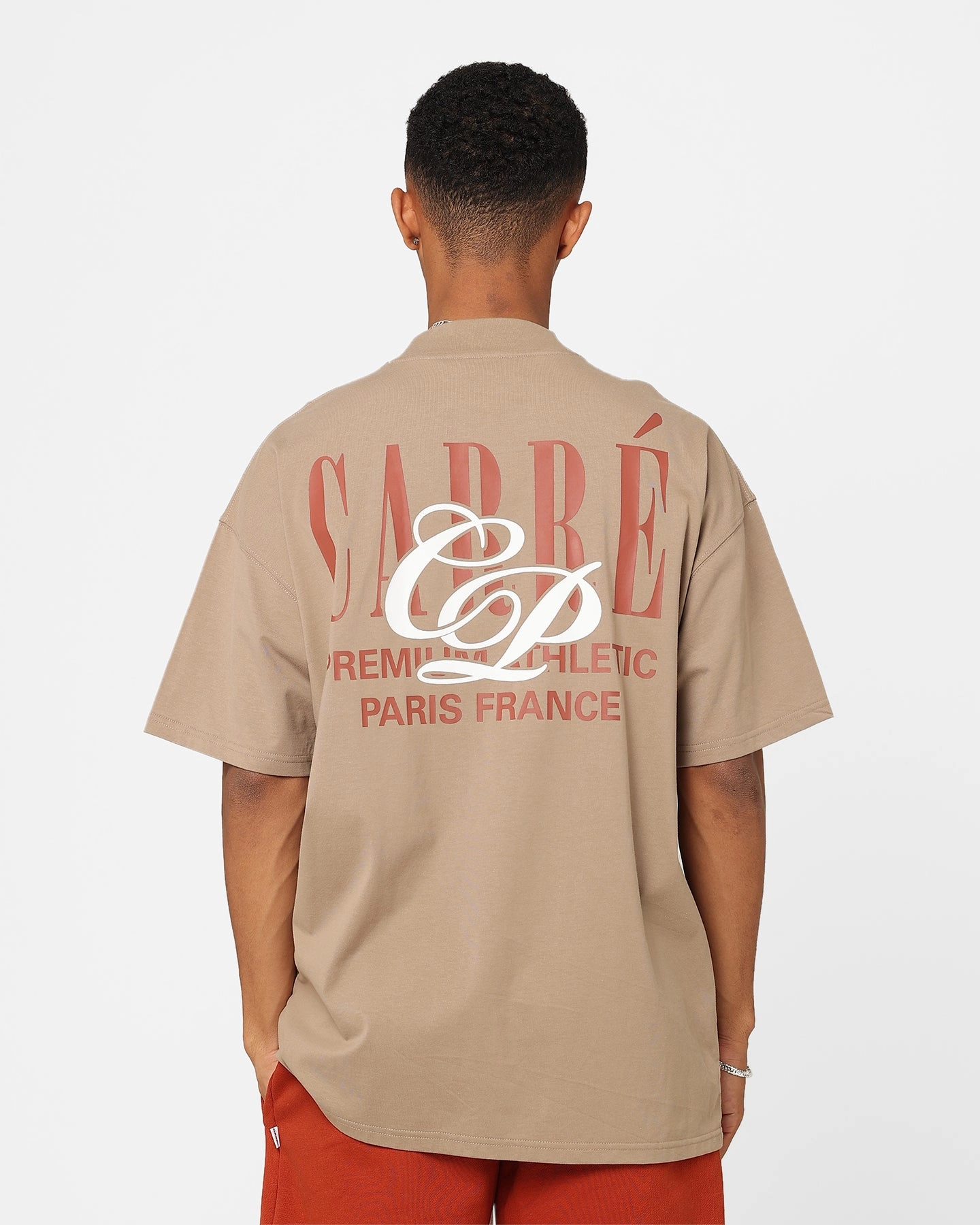 Trendy Top Comfortable Stretch Carre TT Oversized T-Shirt Mocha