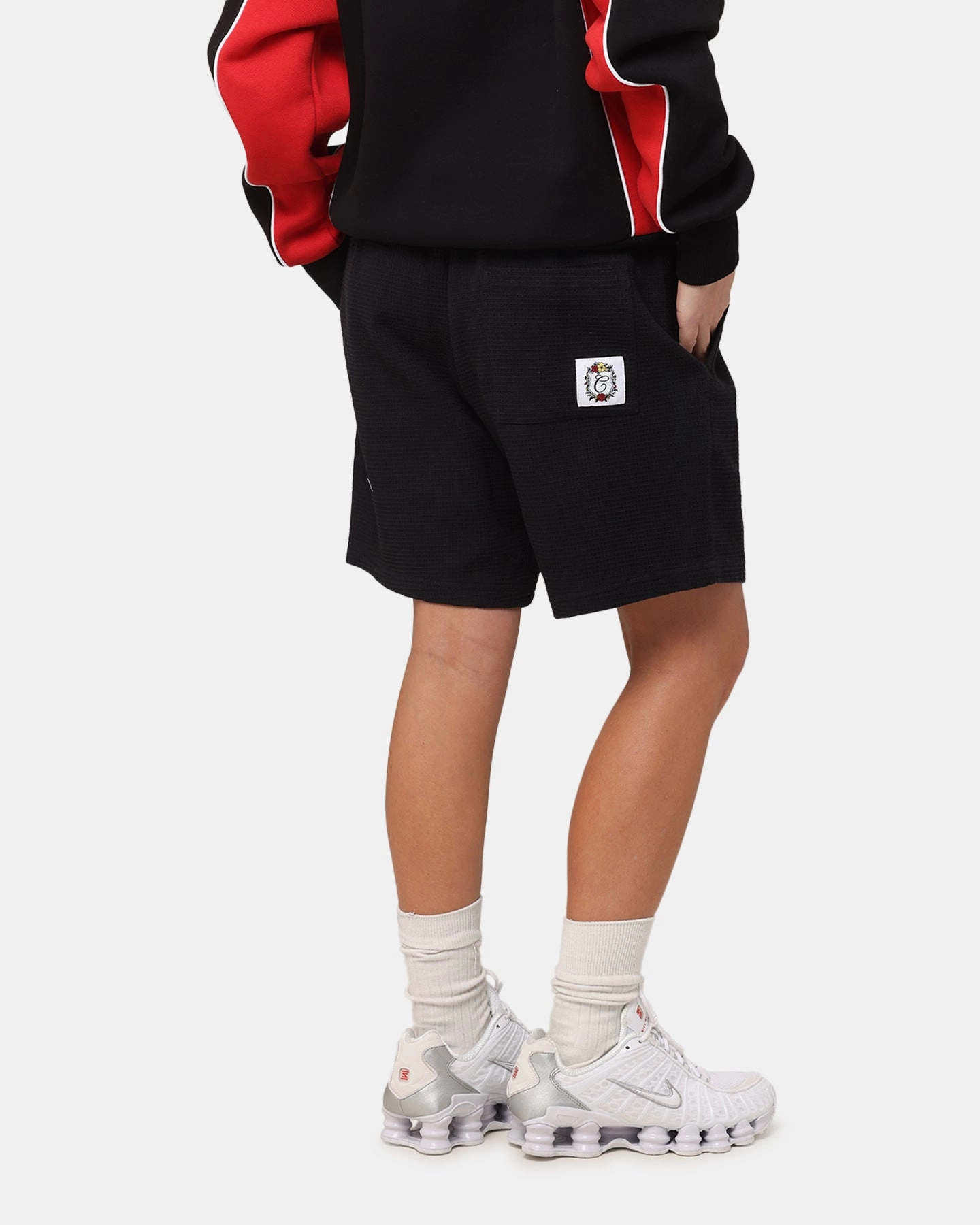 Carre Waffle Shorts Black Abrasion Resistant Surface