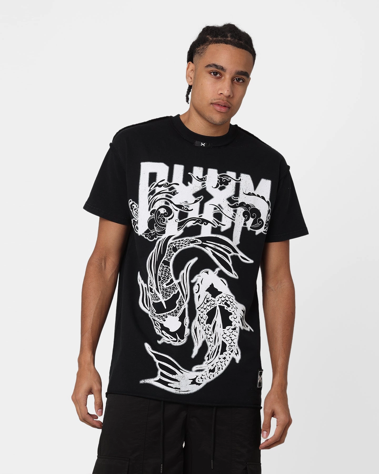 DXXMLIFE Koizen Oversized Vintage T-Shirt Vintage Black Premium Cotton