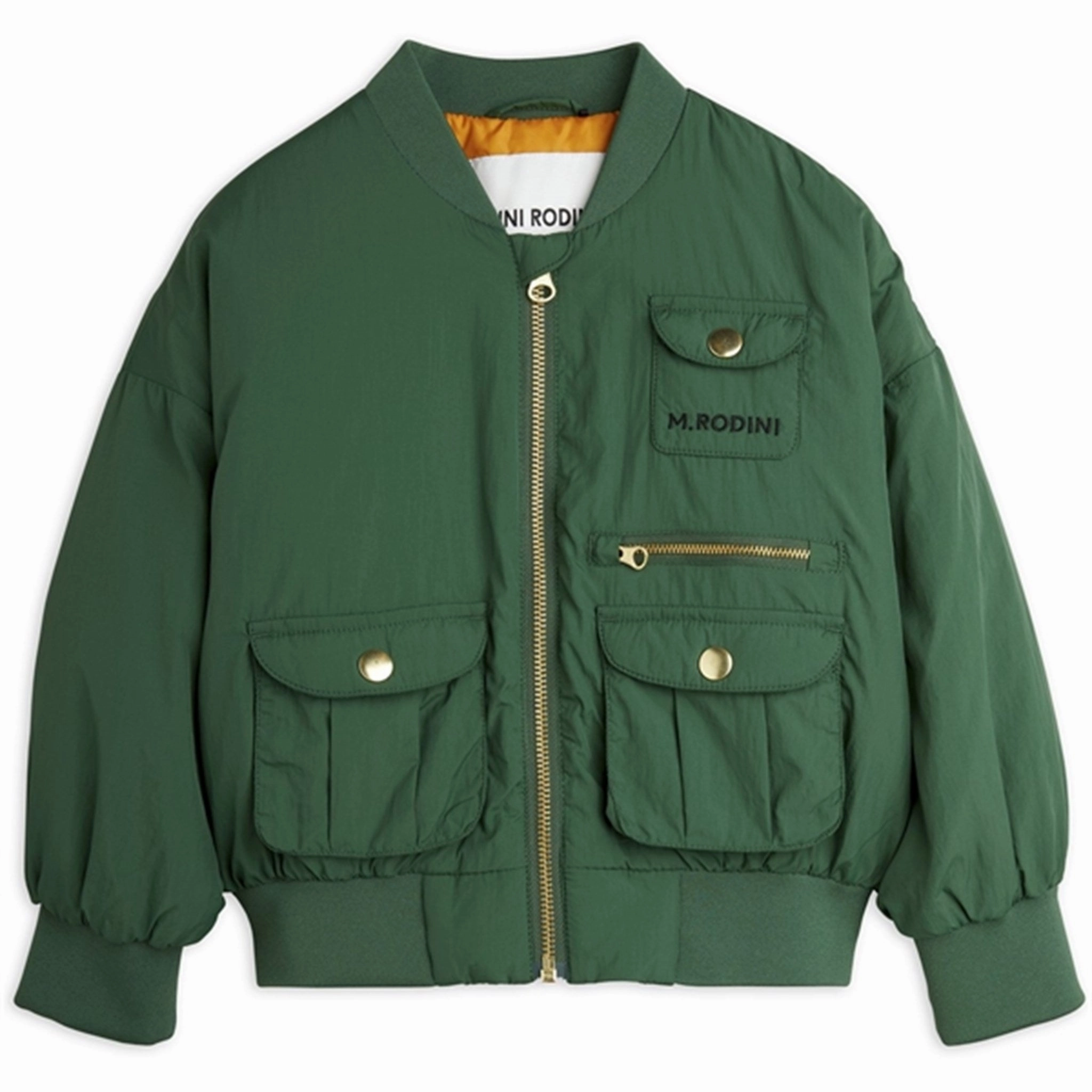 Lifestyle Wear Low Profile Insulation Mini Rodini Nylon Baseball Jacket Green