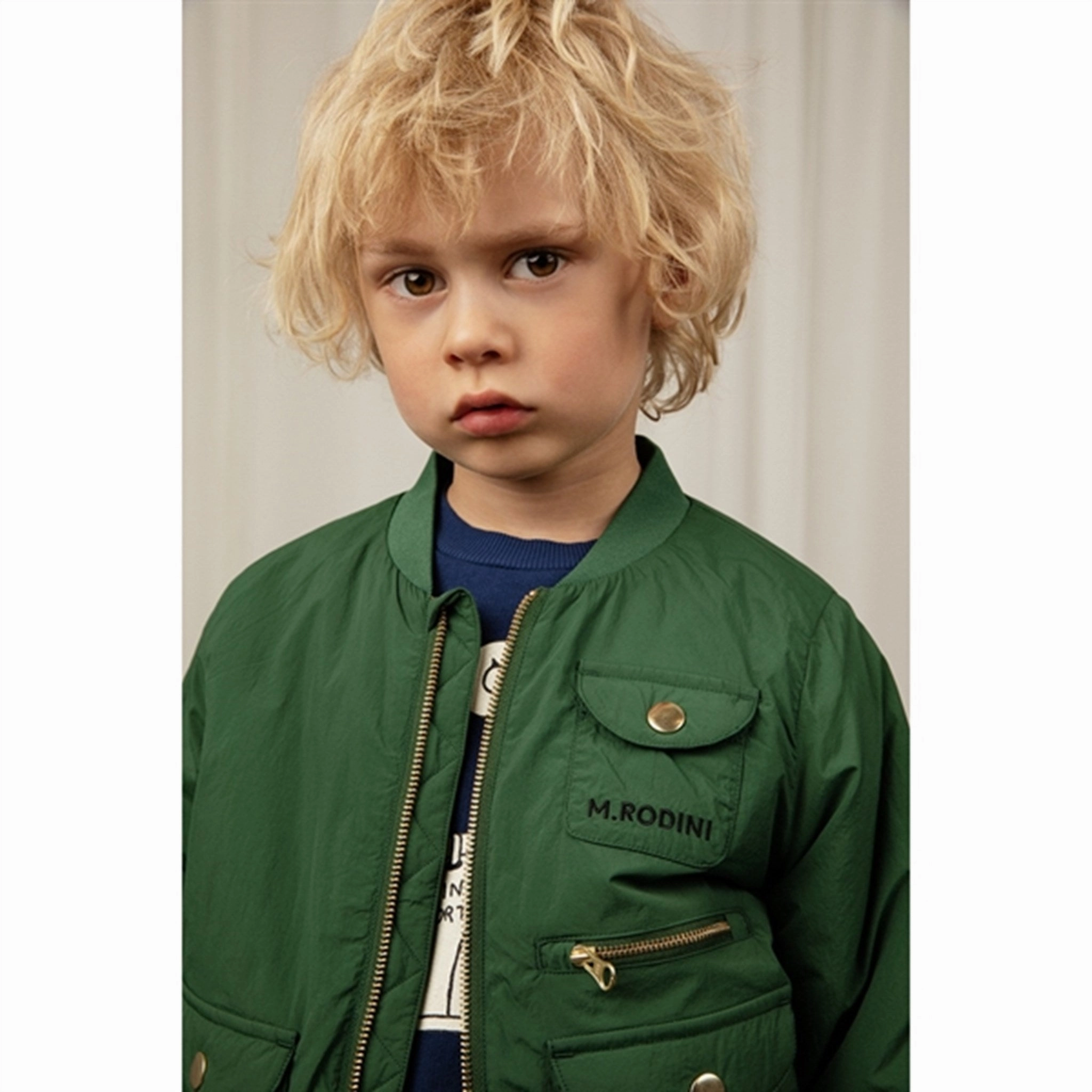 Mini Rodini Nylon Baseball Jacket Green Layer Up Style