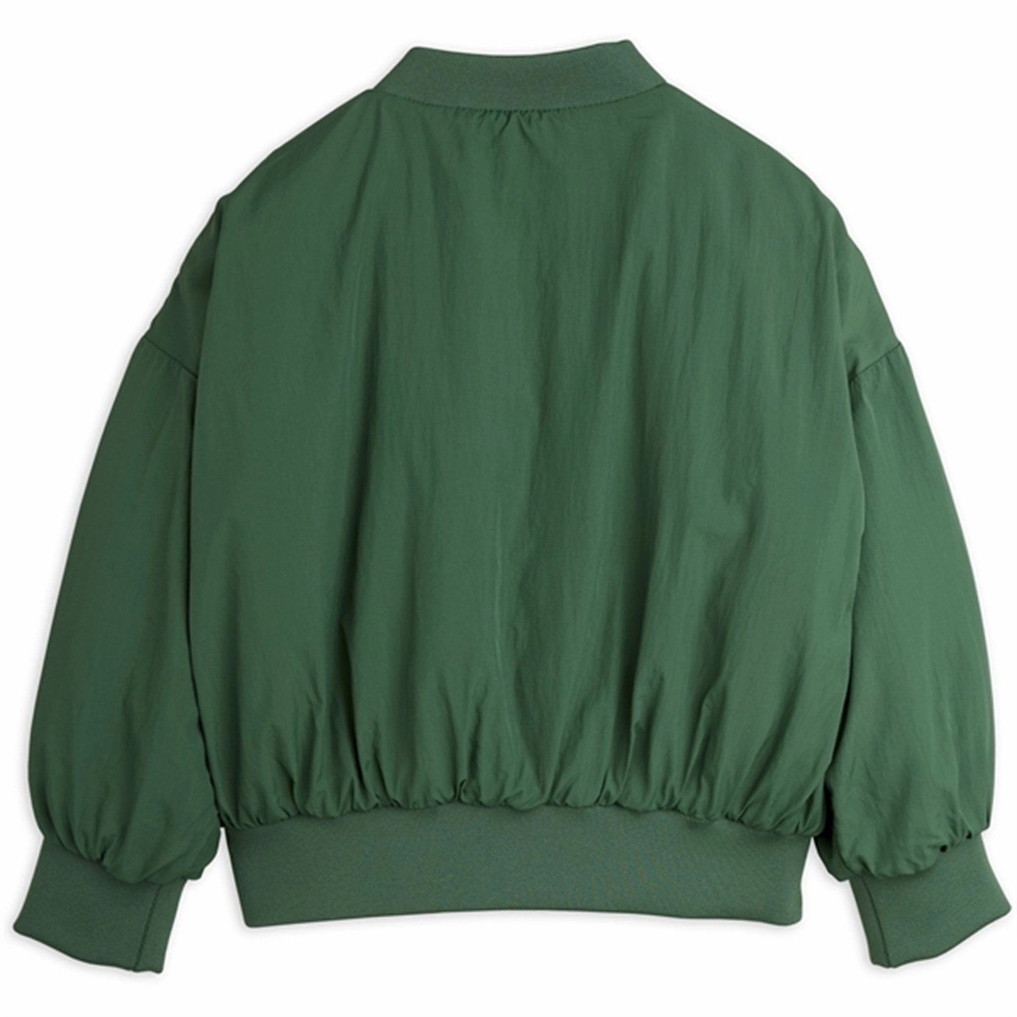 All Day Layering Bonded Edge Finish Mini Rodini Nylon Baseball Jacket Green