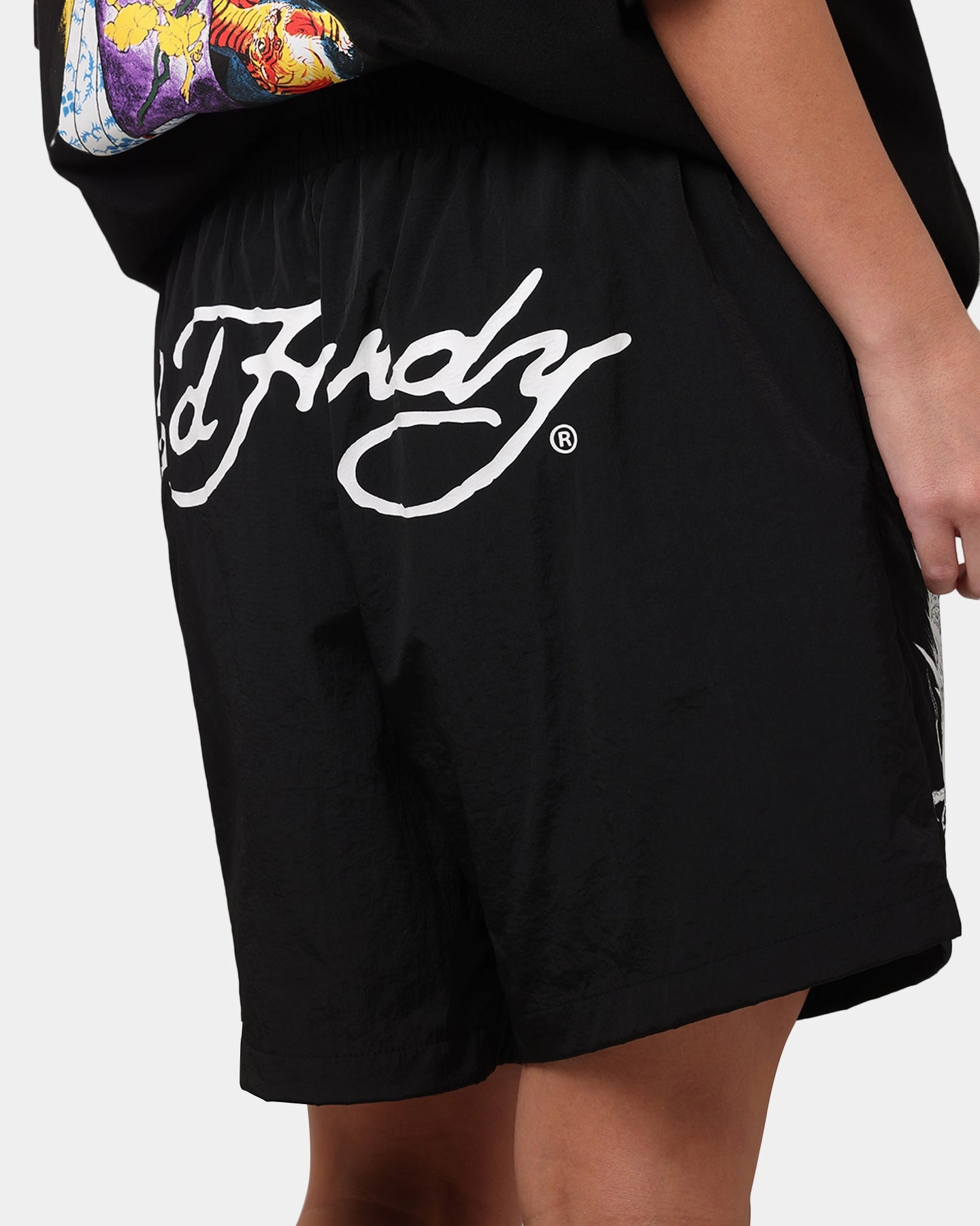 Premium Quality Ed Hardy Tribal Dragon Shorts Black