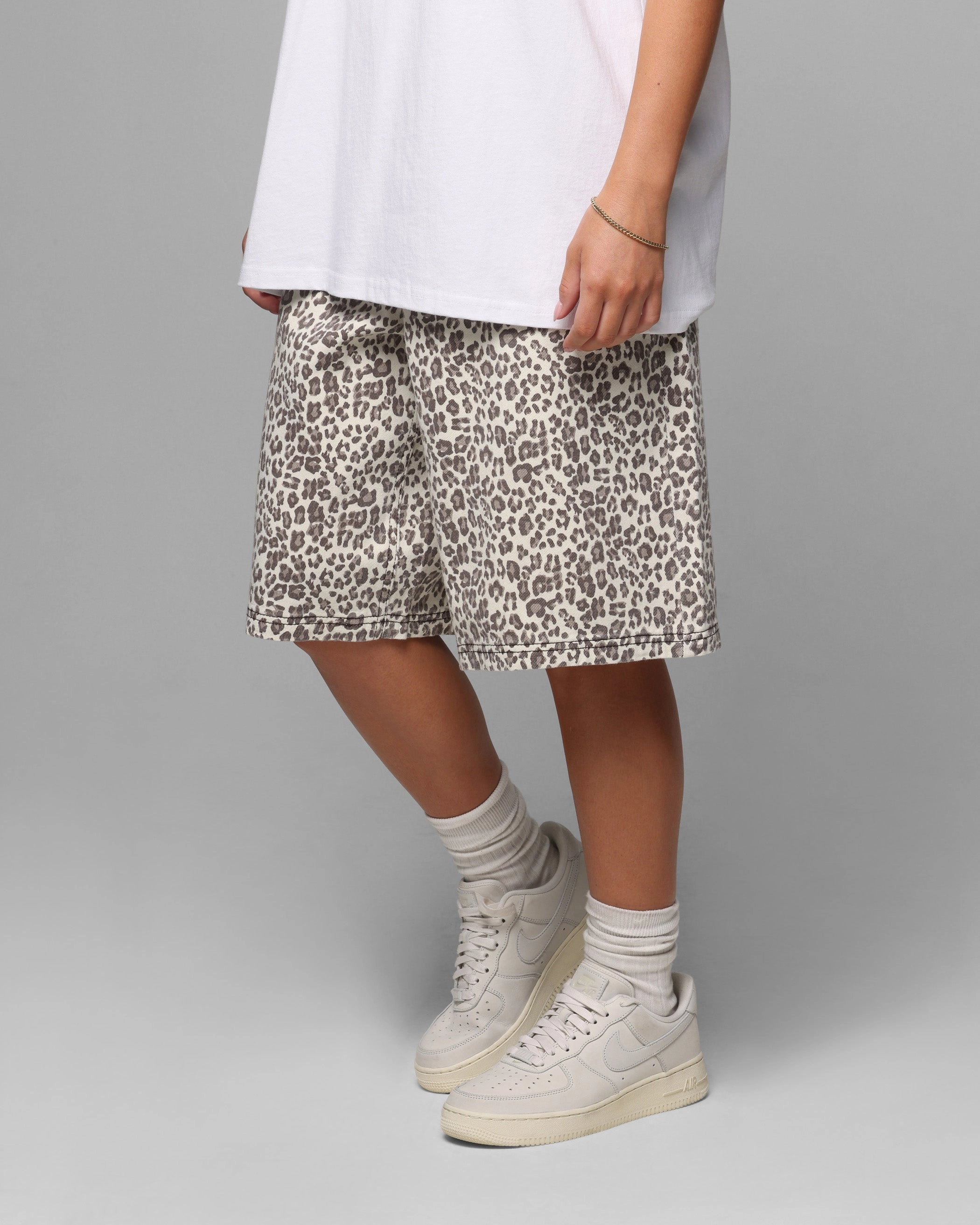 Loiter Collateral Jorts V2 Snow Leopard Active Comfort Wear Detachable belt