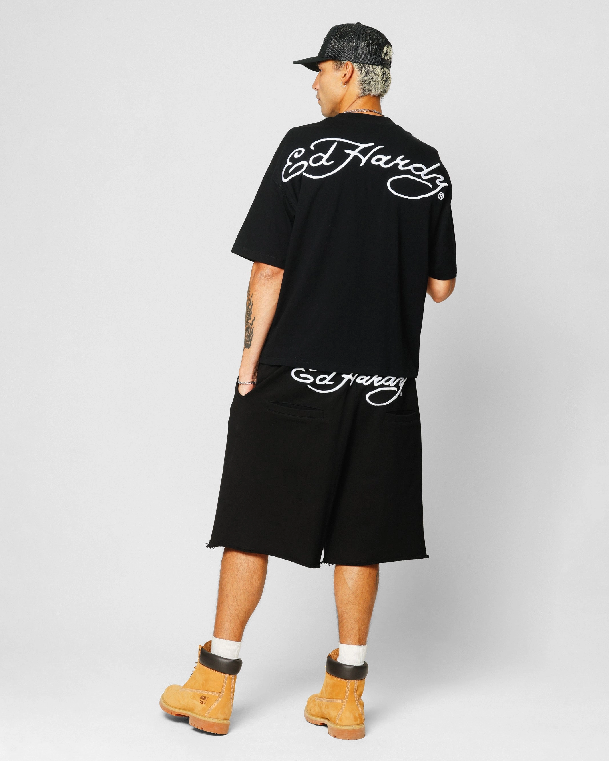 Ed Hardy Dragon Oversized T-Shirt Black Outdoor Outfit Style Relax Outfit